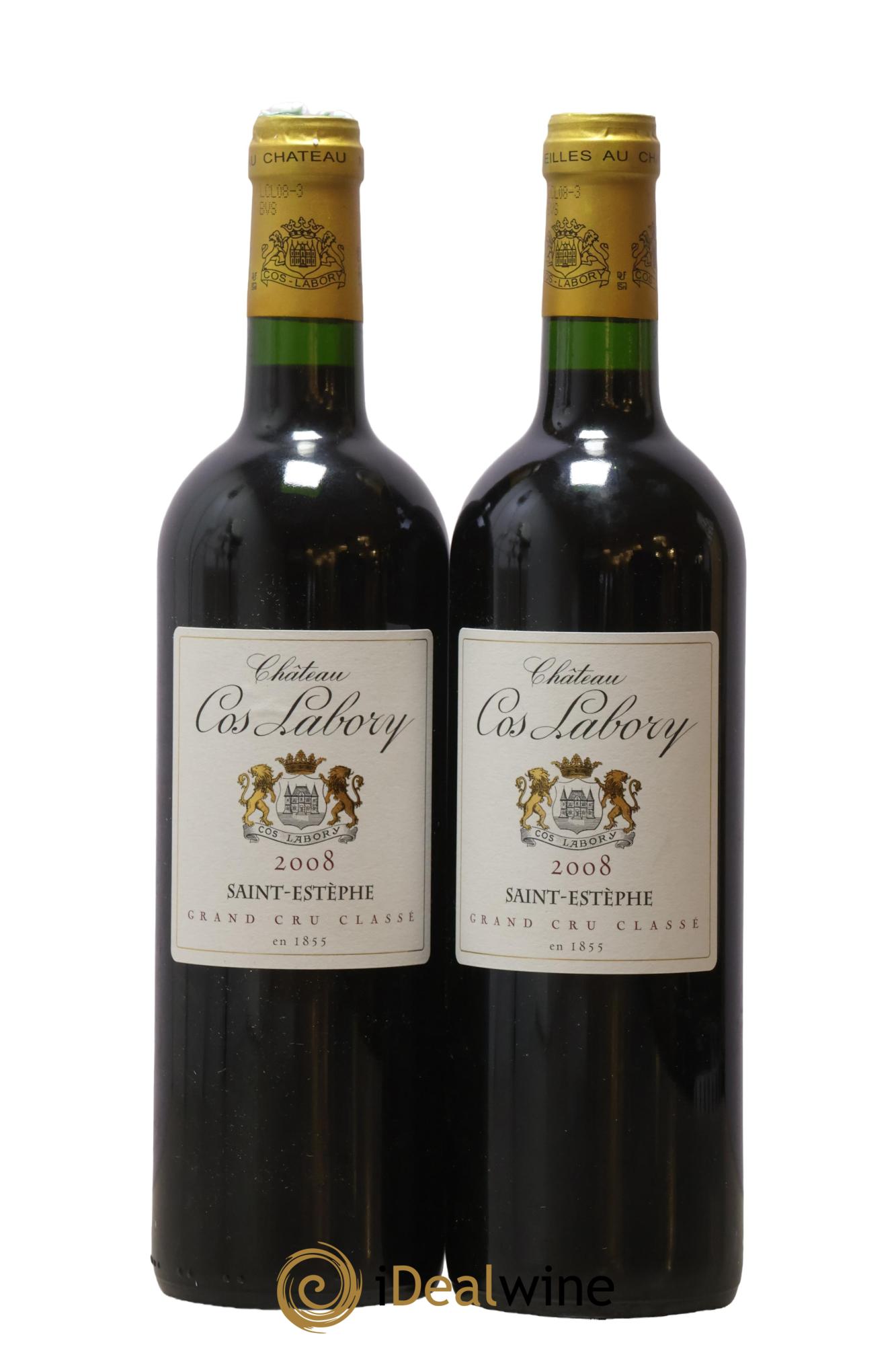 Château Cos Labory 5ème Grand Cru Classé 2008 - Lot de 2 bouteilles - 0