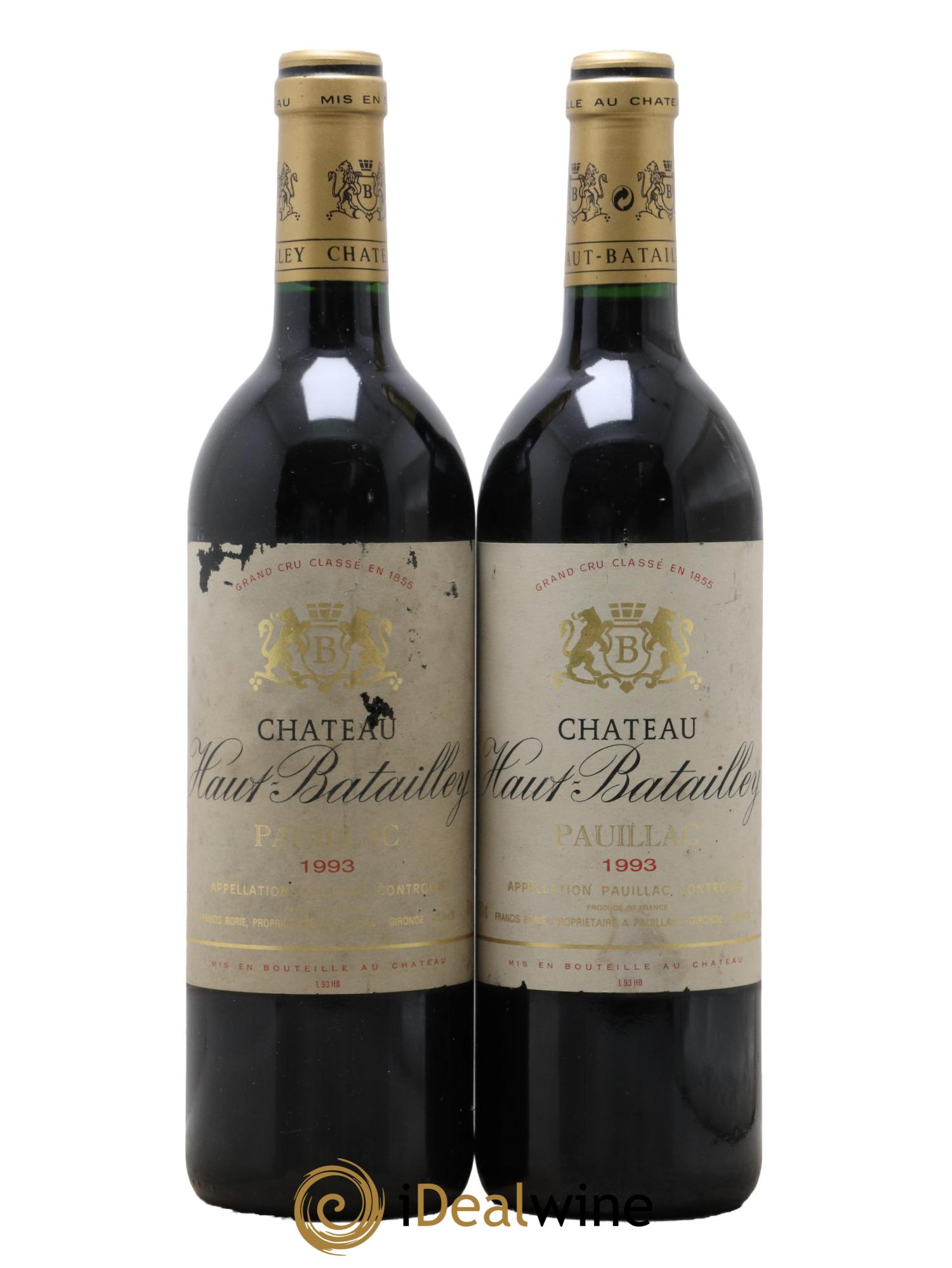 Château Haut Batailley 5ème Grand Cru Classé 1993 - Lot de 2 bouteilles - 0