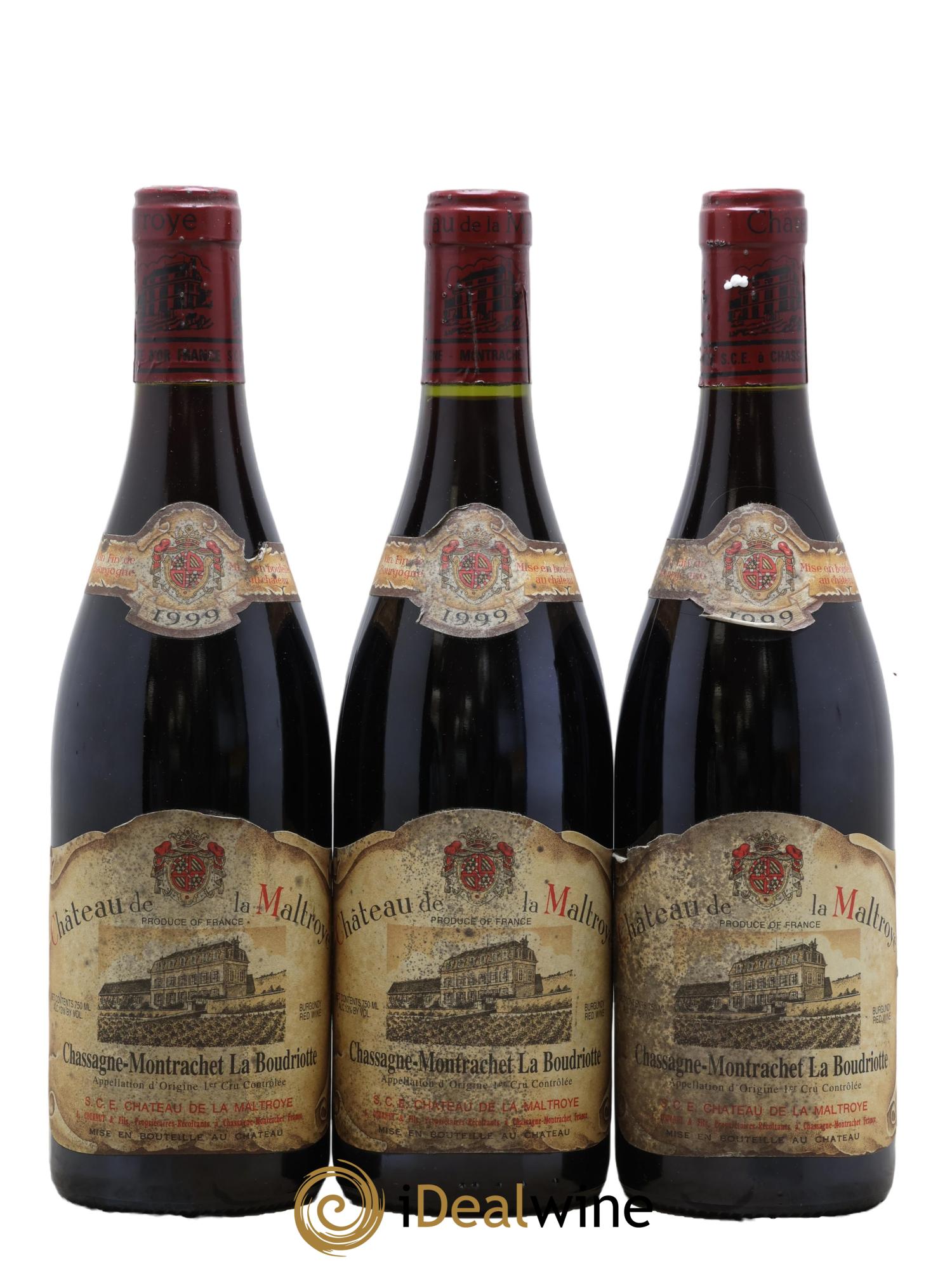 Chassagne-Montrachet 1er Cru La Boudriotte Château de la Maltroye 1999 - Lot de 3 bouteilles - 0