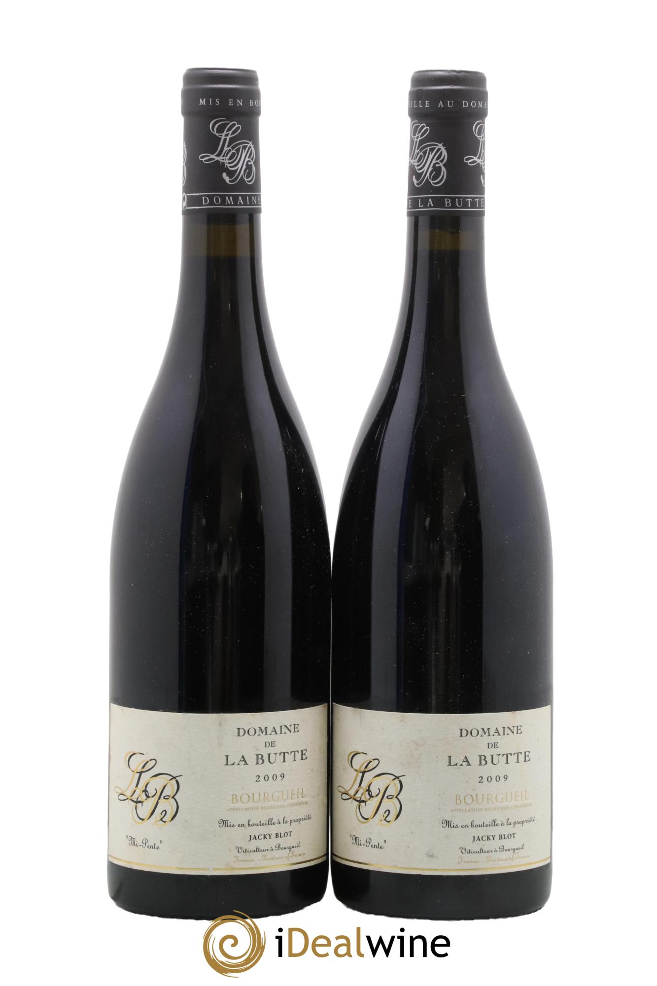 Bourgueil Mi-Pente Domaine de La Butte - Jacky Blot Domaine de la Butte 2009 - Lot de 2 bouteilles - 0
