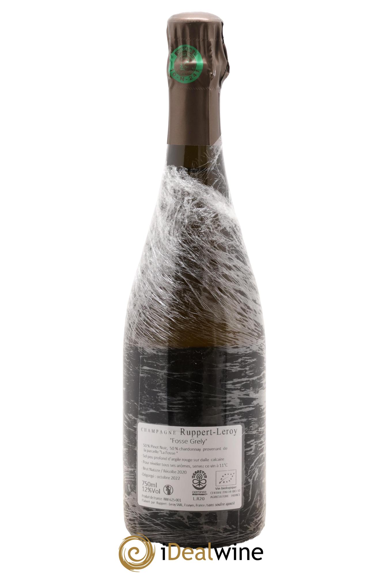 Fosse-Grely Brut Nature Ruppert-Leroy 2020 - Lot de 1 bouteille - 1