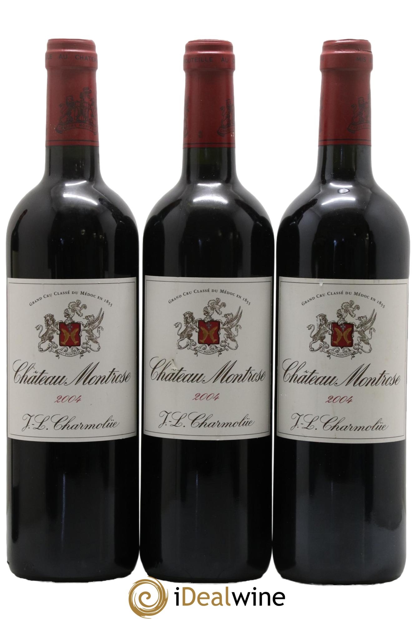Château Montrose 2ème Grand Cru Classé 2004 - Lot de 3 bouteilles - 0