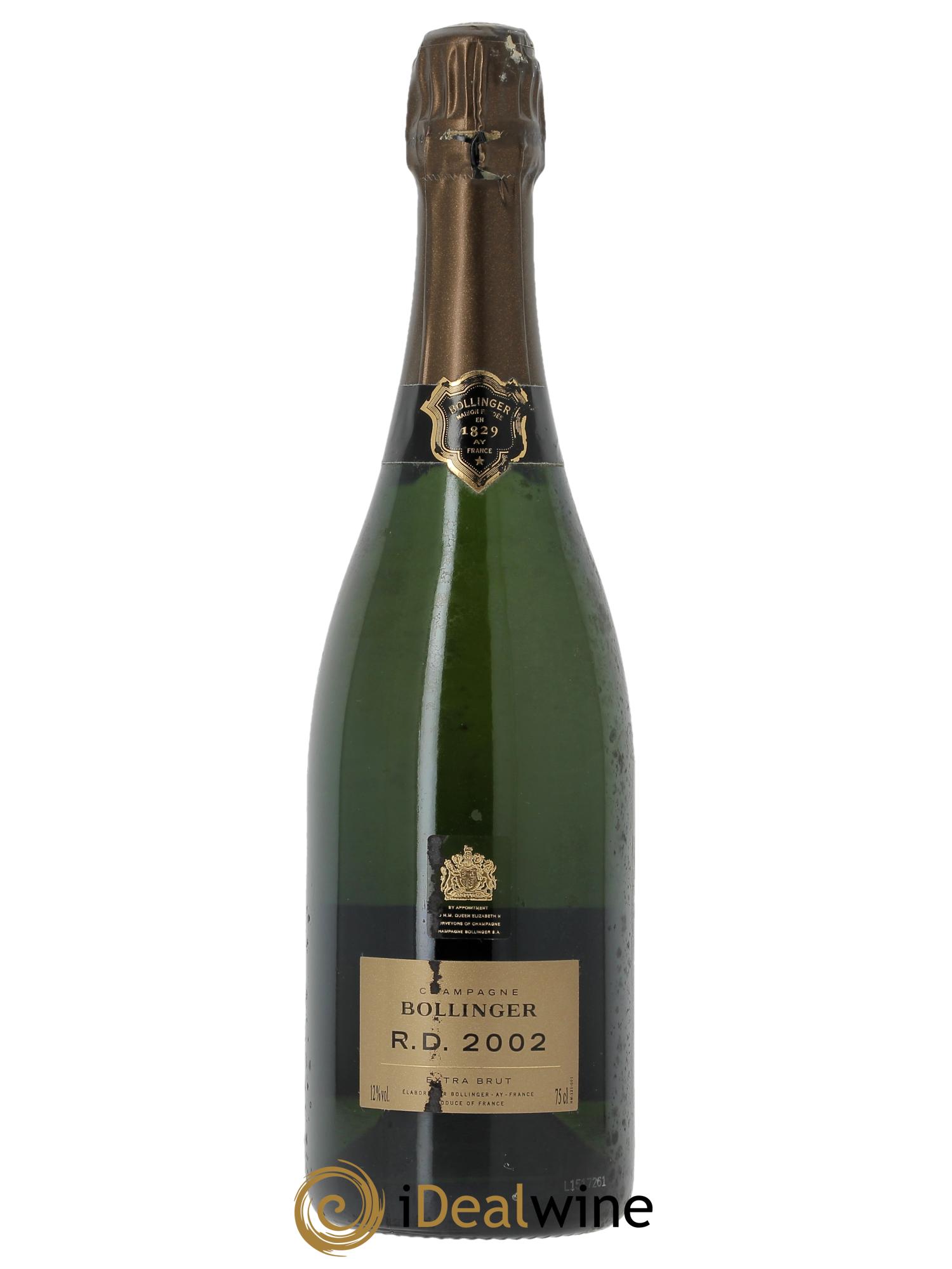 R.D. Extra-Brut Bollinger 2002 - Lot of 1 bottle - 1