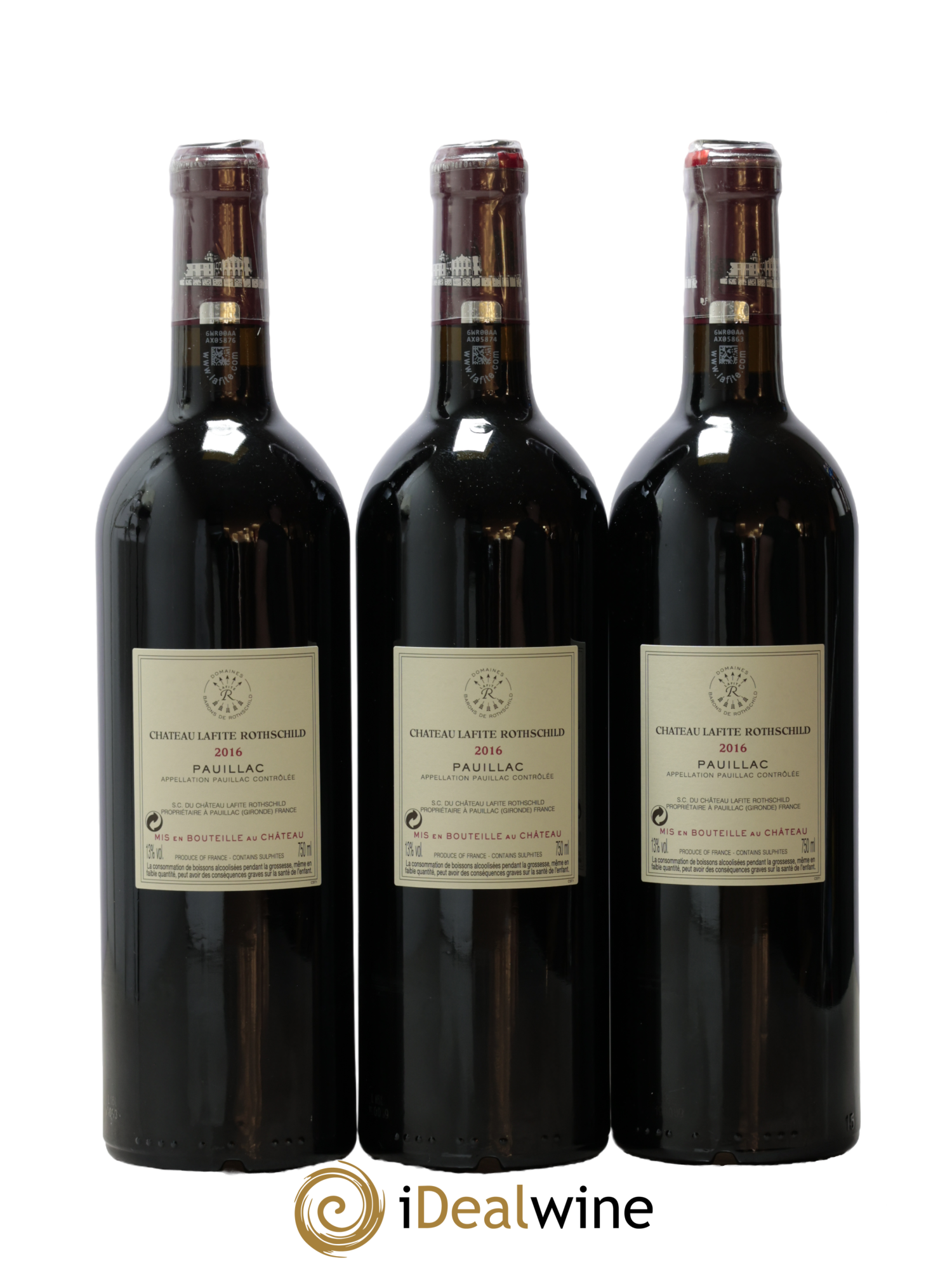 Château Lafite Rothschild 1er Grand Cru Classé 2016 - Lot de 3 bouteilles - 1