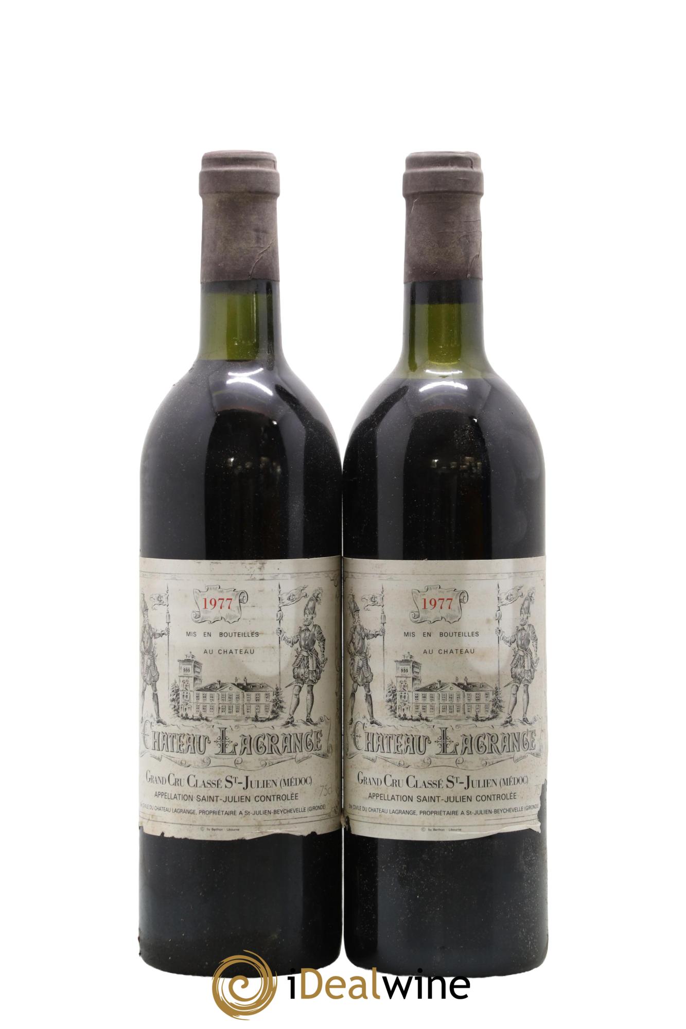 Château Lagrange 3ème Grand Cru Classé 1977 - Lot de 2 bouteilles - 0