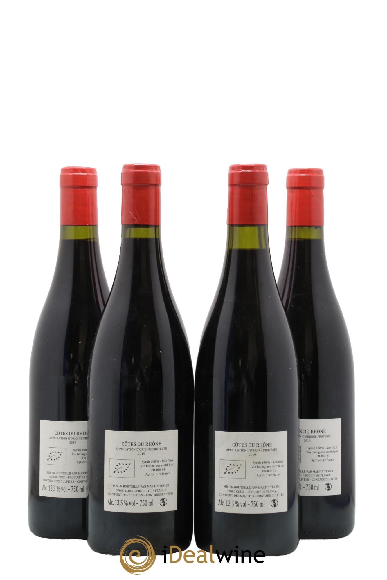 Côtes-du-Rhône Brézème Vigne de la Carrière Domaine Martin Texier 2019 - Lot de 4 bouteilles - 1