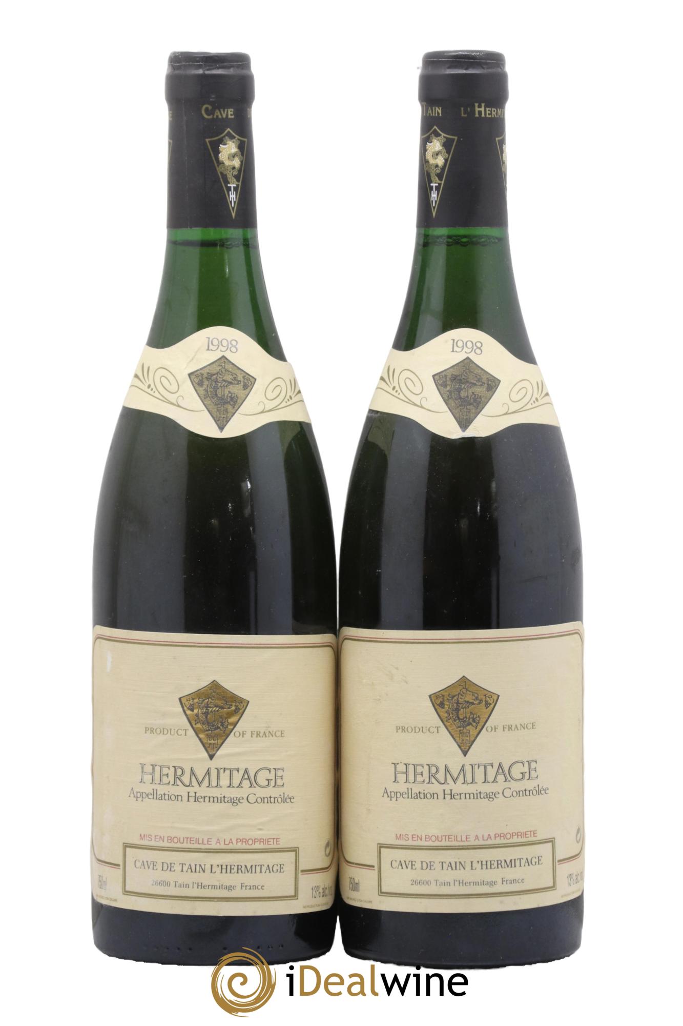 Hermitage Cave Tain Hermitage 1998 - Lot de 2 bouteilles - 0