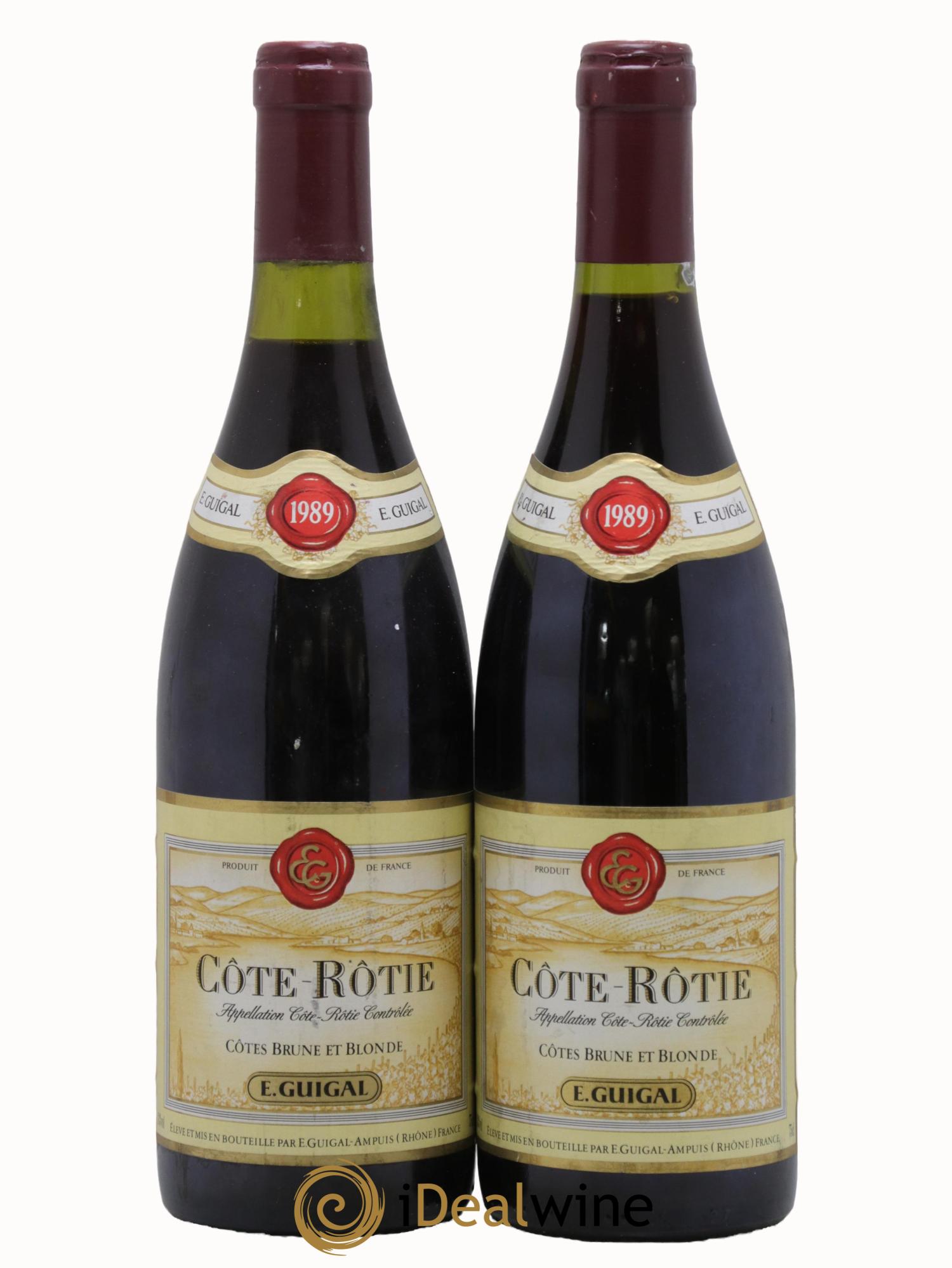 Côte-Rôtie Côtes Brune et Blonde Guigal 1989 - Lot de 2 bouteilles - 0