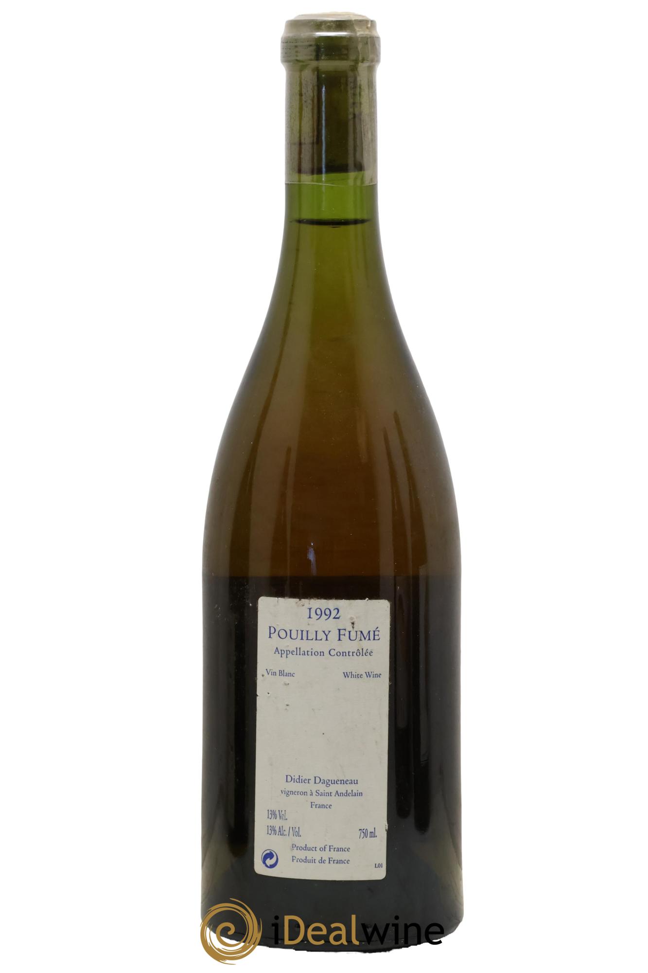 Vin de France (anciennement Pouilly-Fumé) Silex Dagueneau (Domaine Didier - Louis-Benjamin) 1992 - Lotto di 1 bottiglia - 1