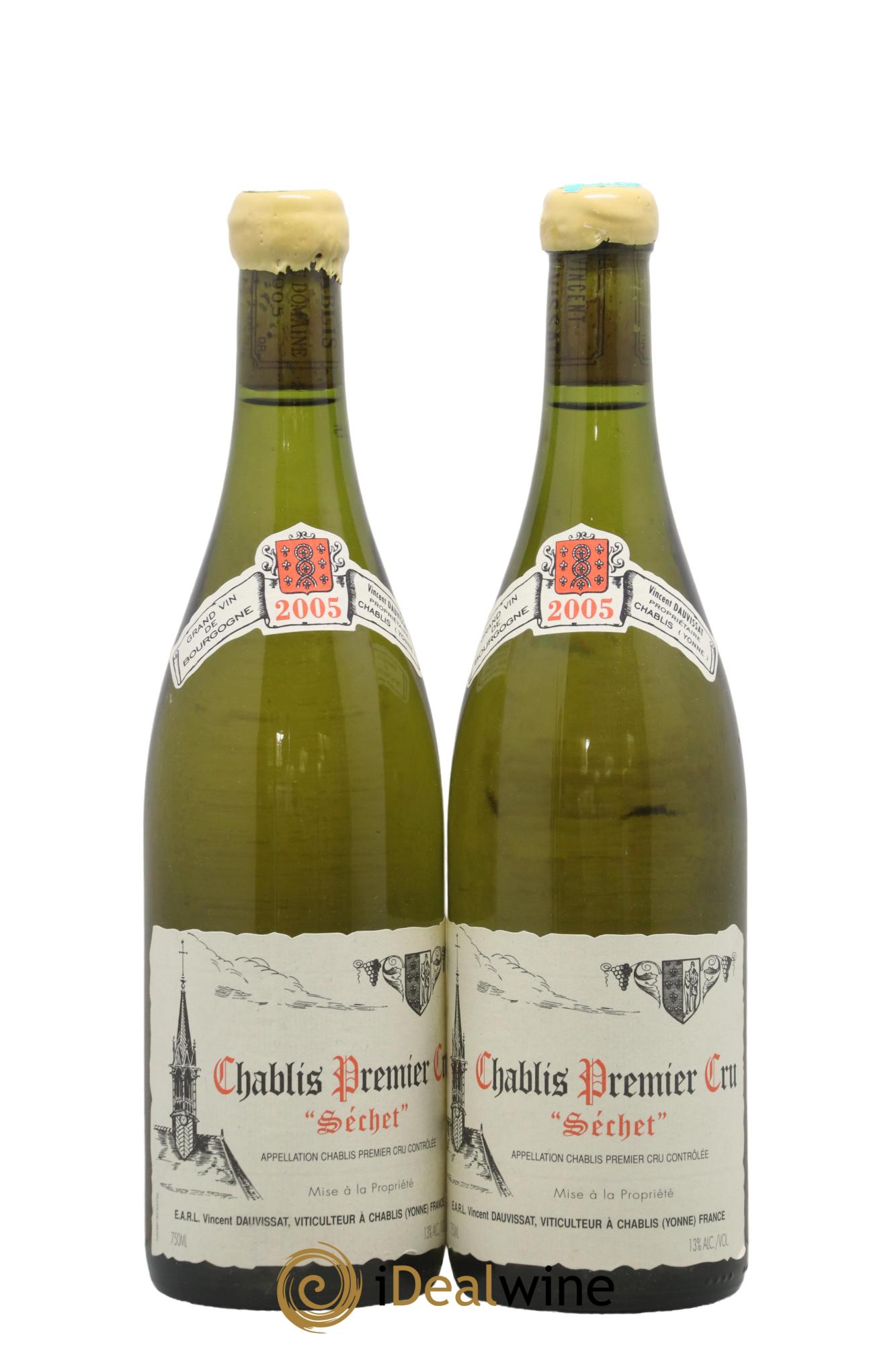 Chablis 1er Cru Séchet Vincent Dauvissat (Domaine) 2005 - Posten von 2 Flaschen - 0