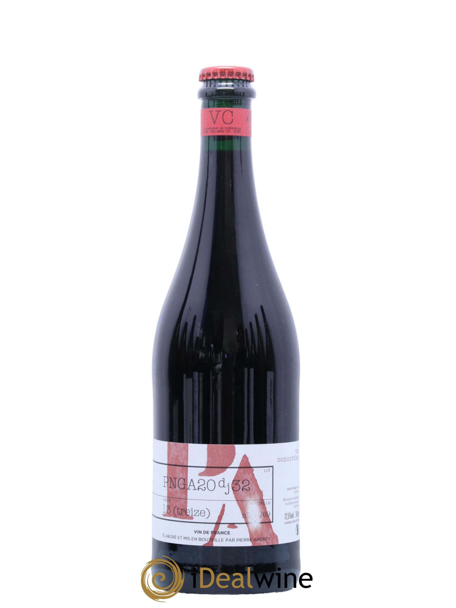 Vin de France Pinot Gamay Pinot Gris Dj32 Domaine Pierre Andrey 2020 - Lot de 1 bouteille - 0