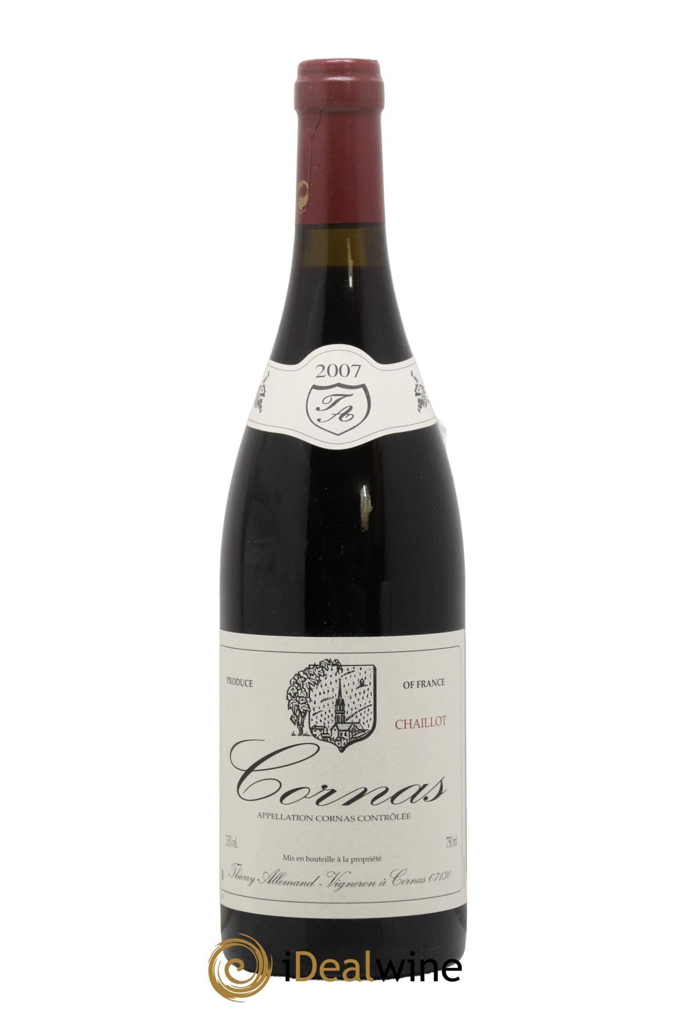 Cornas Chaillot Thierry Allemand 2007 - Lot de 1 bouteille - 0