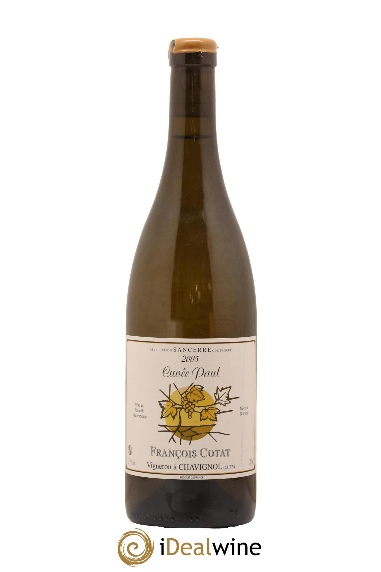 Sancerre Cuvée Paul François Cotat 2005 - Lot de 1 bouteille - 0
