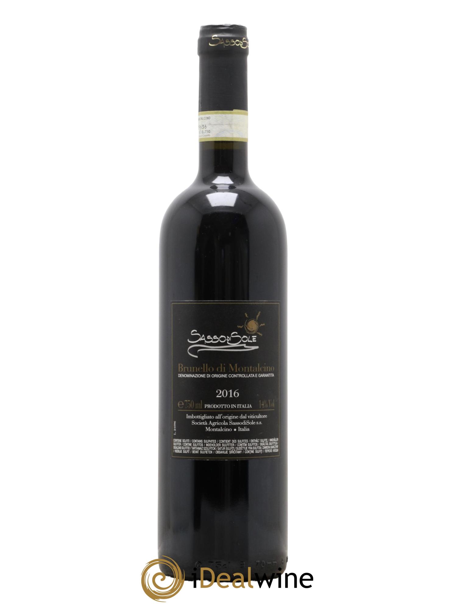 Brunello di Montalcino DOCG Sasso Di Sole 2016 - Lotto di 1 bottiglia - 1