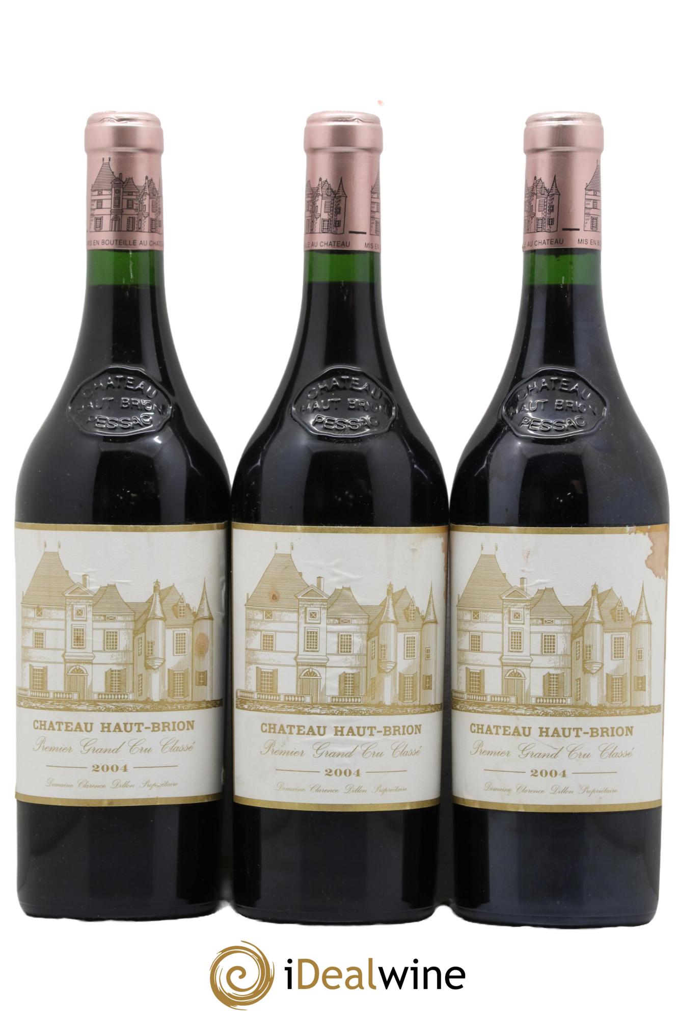 Château Haut Brion 1er Grand Cru Classé 2004 - Lot de 3 bouteilles - 0