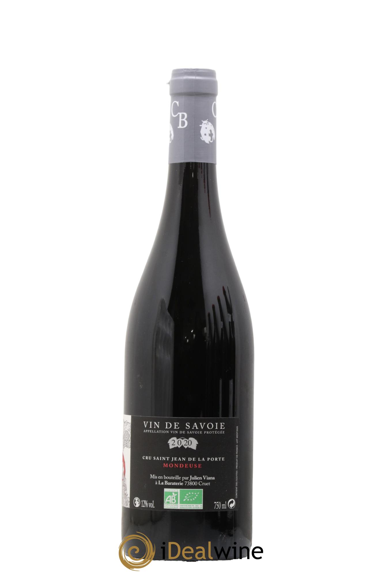 Vin de Savoie Mondeuse Saint Jean de la Porte Cellier de la Baraterie 2020 - Lot de 1 bouteille - 1