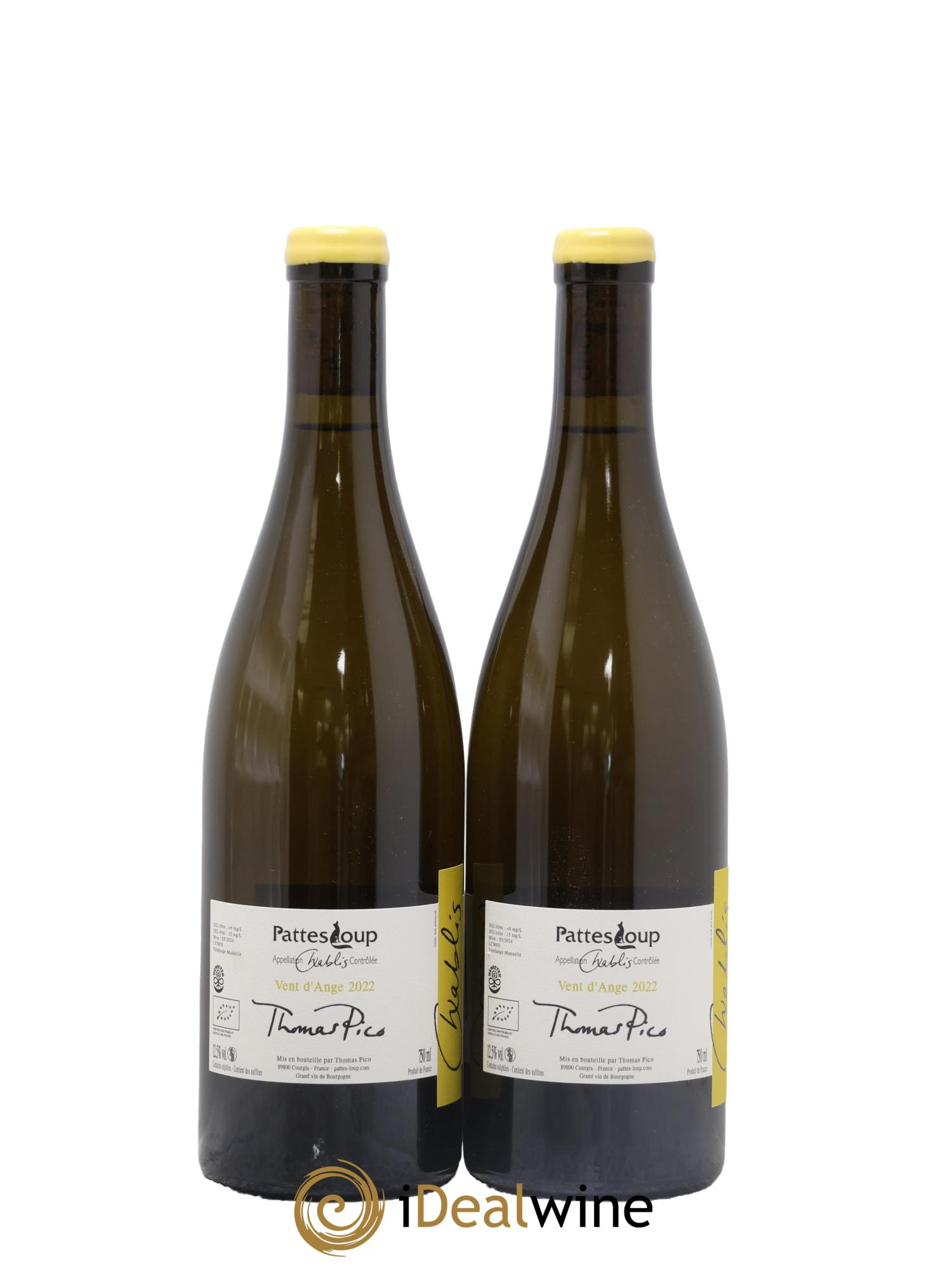 Chablis Vent d'Ange Pattes Loup (Domaine) 2022 - Lotto di 2 bottiglie - 1