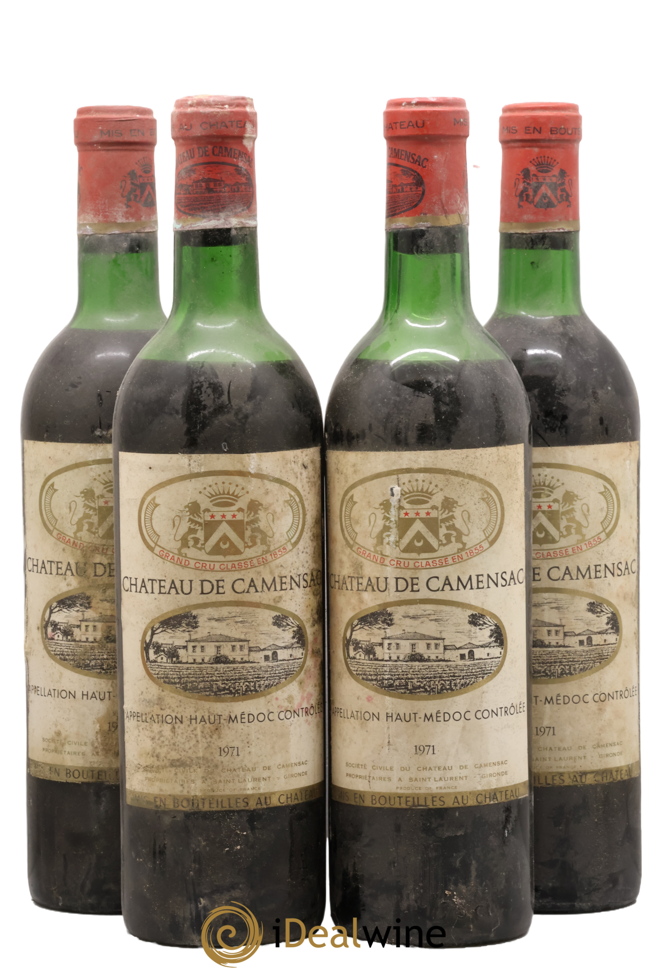 Château Camensac 5ème Grand Cru Classé 1971 - Lot of 4 bottles - 0