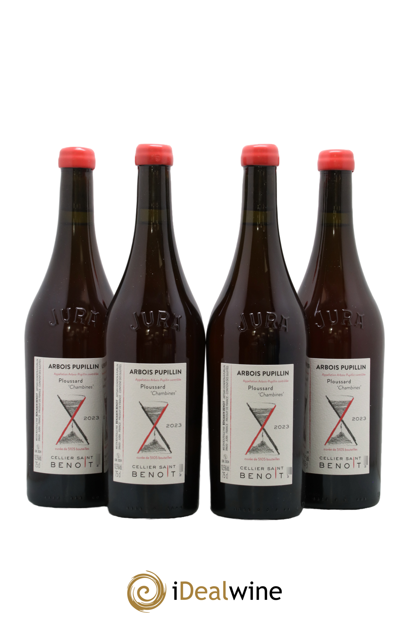 Arbois-Pupillin Ploussard Chambines Cellier Saint Benoît 2023 - Lot de 4 bouteilles - 0