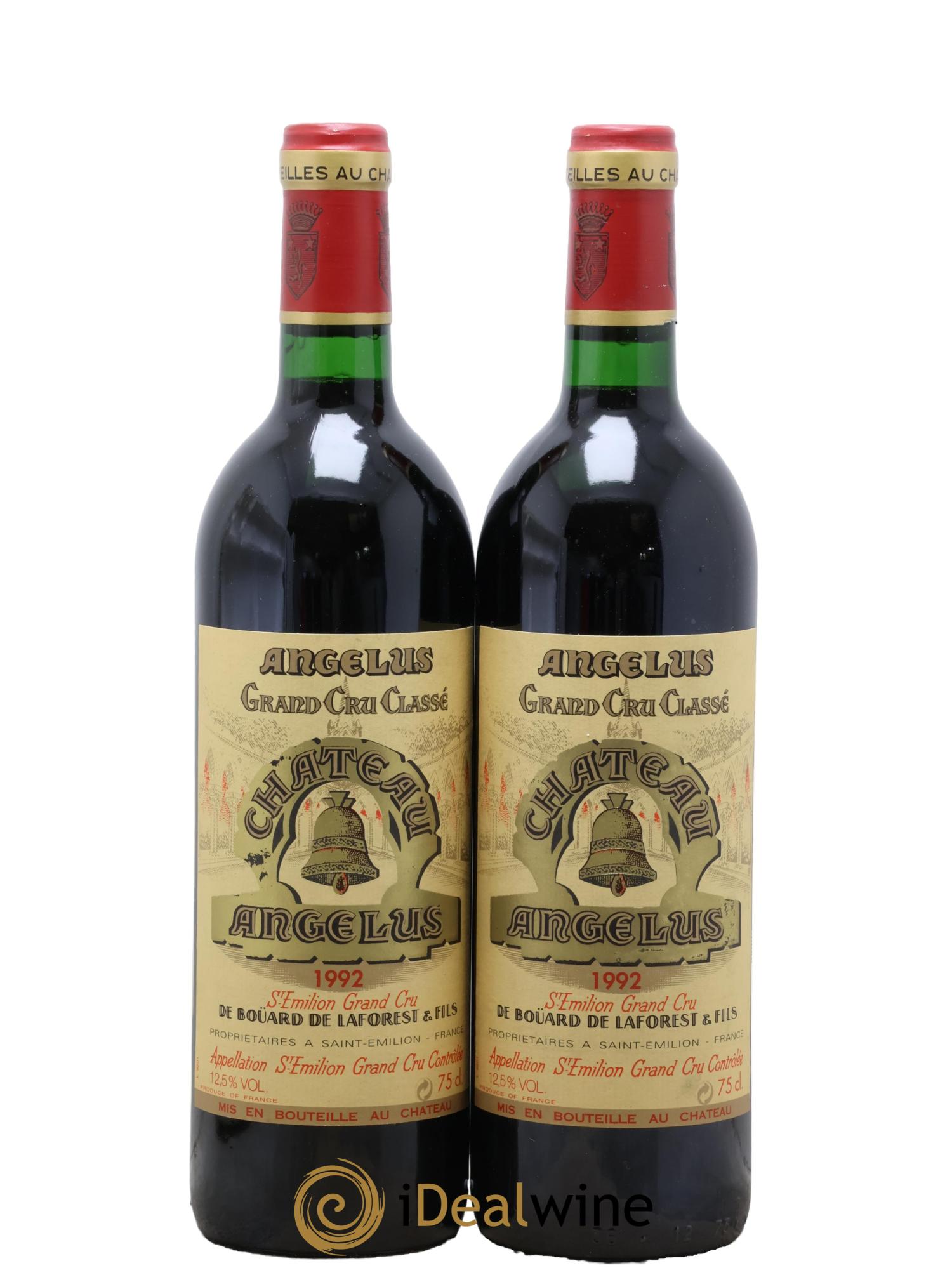 Château Angélus 1er Grand Cru Classé A 1992 - Lot of 2 bottles - 0