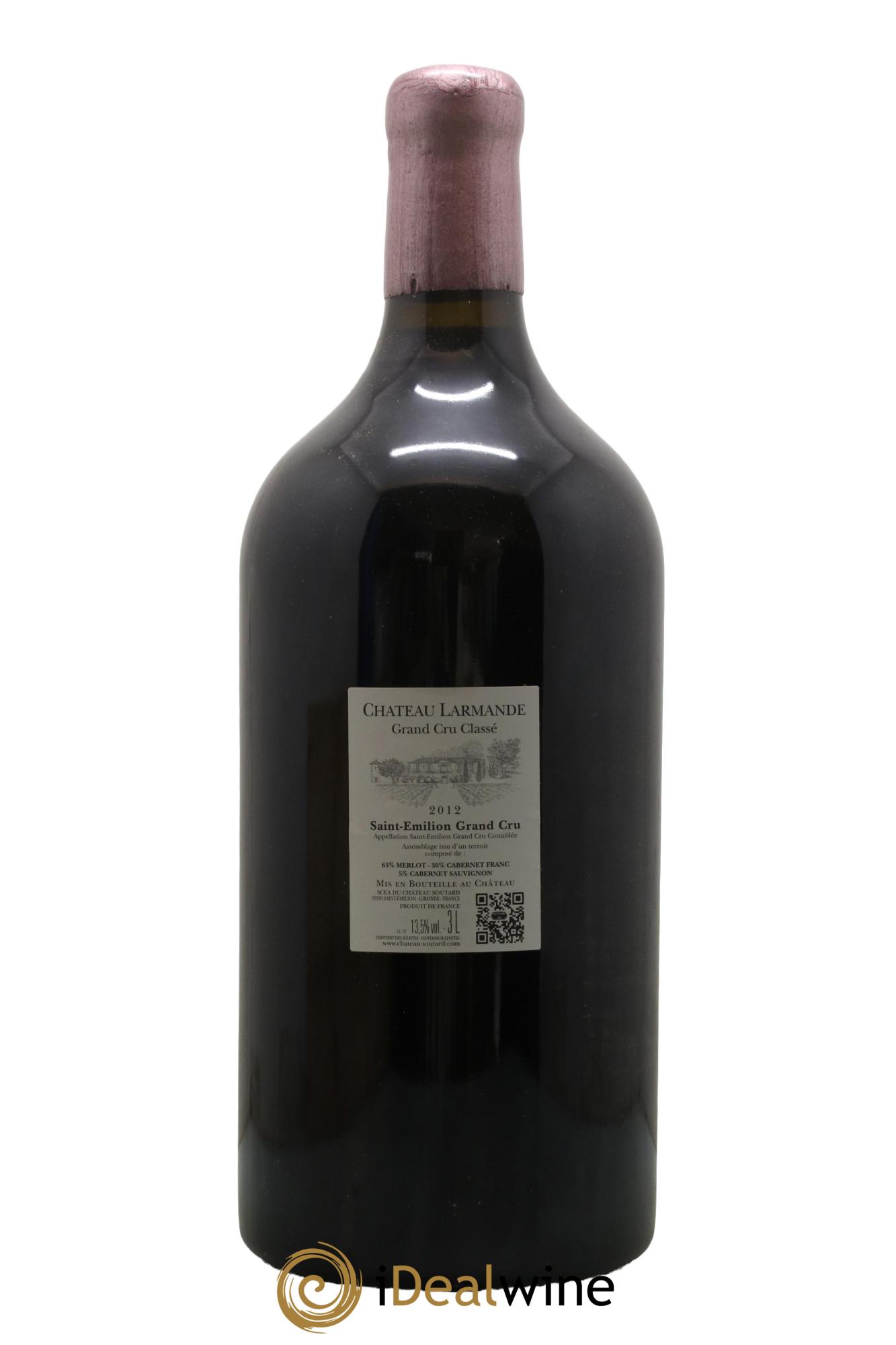 Château Larmande Grand Cru Classé 2012 - Lotto di 1 jéroboam - 2