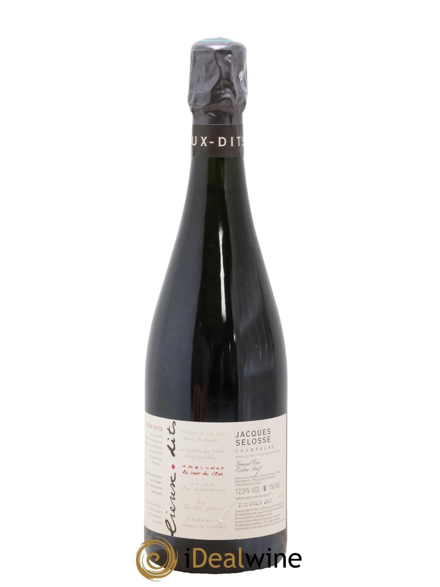 Ambonnay Le Bout du Clos Grand Cru Extra-Brut Jacques Selosse - Lot de 1 bouteille - 0