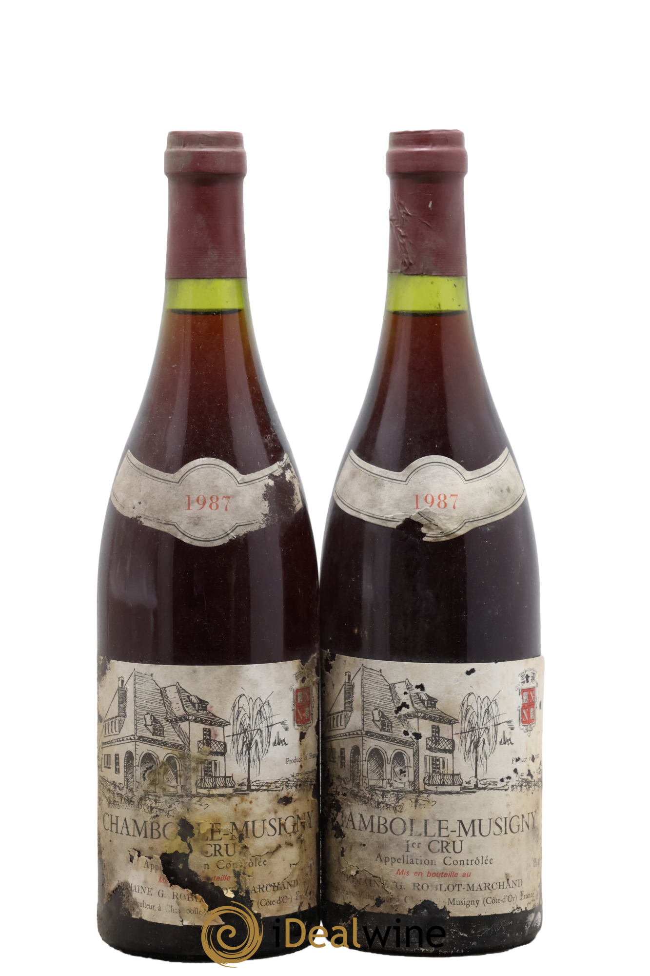 Chambolle-Musigny 1er Cru Roblot Marchand 1987 - Posten von 2 Flaschen - 0