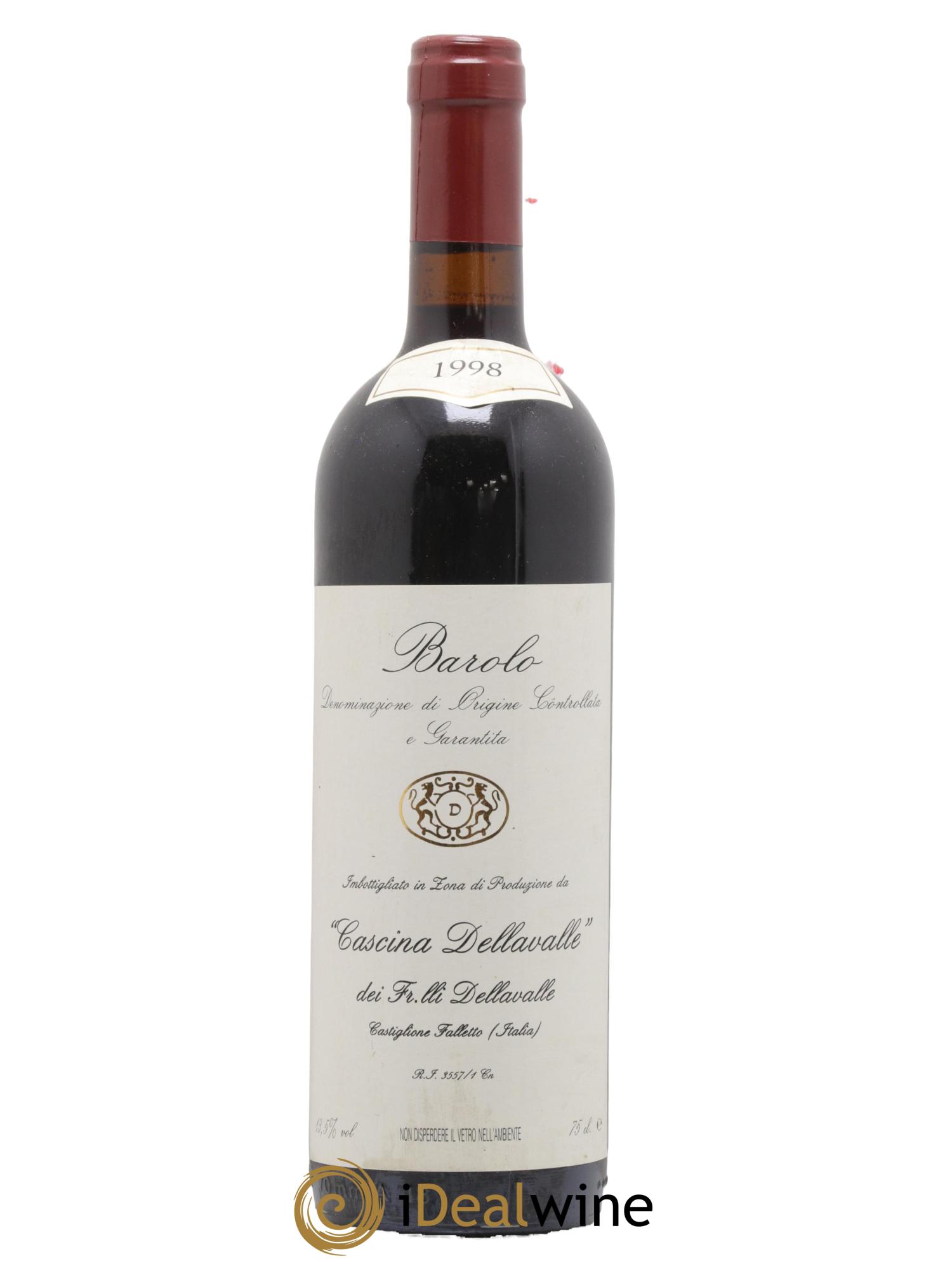 Barolo Cascina Dellavalle 1998 - Lot de 1 bouteille - 0