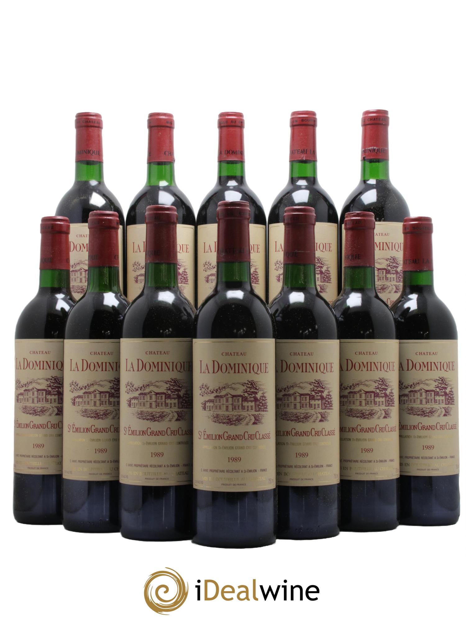 Château la Dominique Grand Cru Classé 1989 - Lot de 12 bouteilles - 0