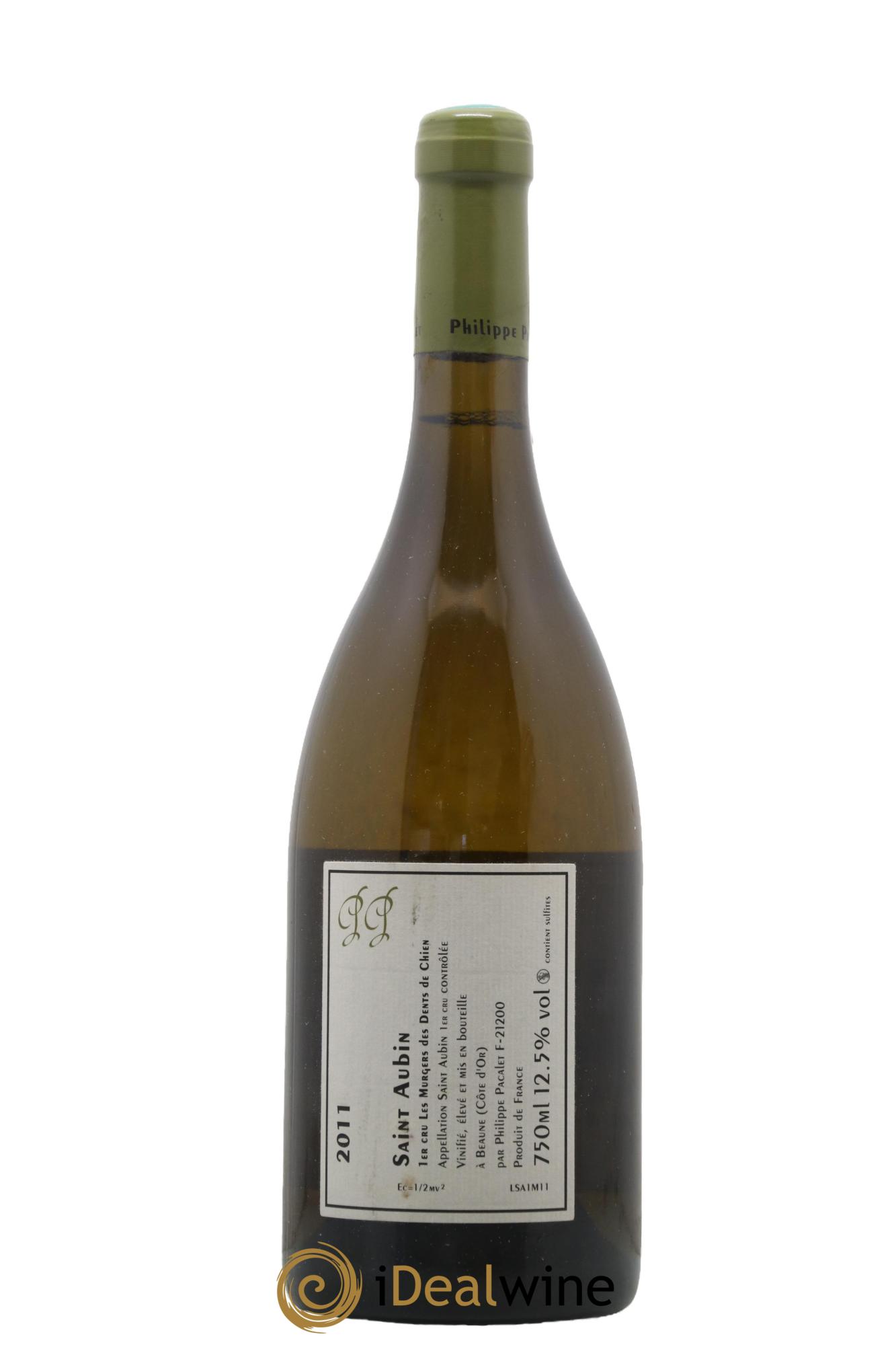 Saint-Aubin 1er Cru Murgers des Dents de Chien Philippe Pacalet  2011 - Lot de 1 bouteille - 1