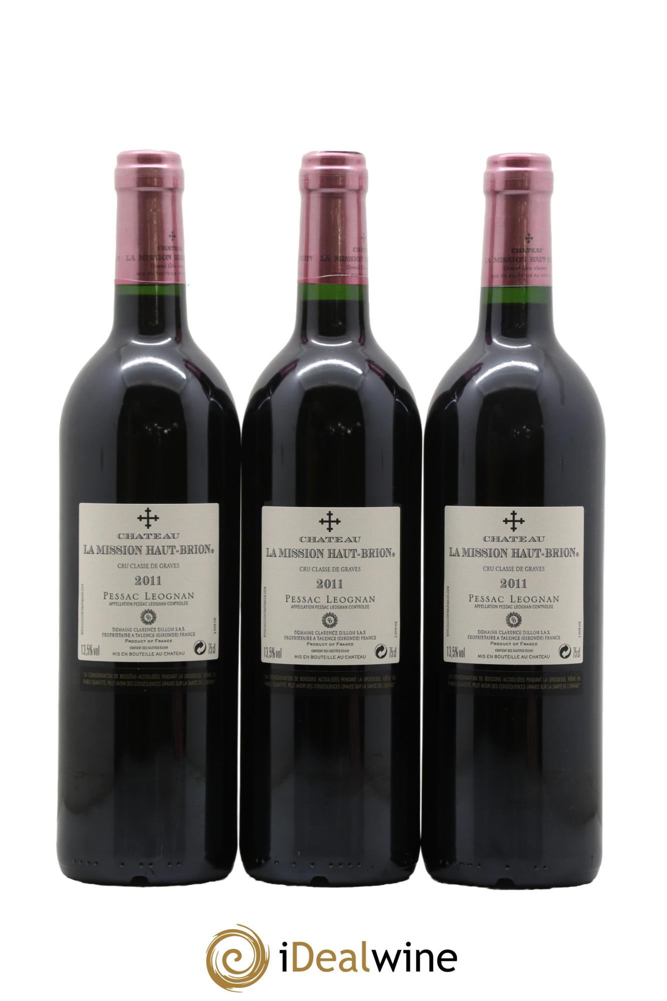 Château la Mission Haut-Brion Cru Classé de Graves  2011 - Posten von 6 Flaschen - 2