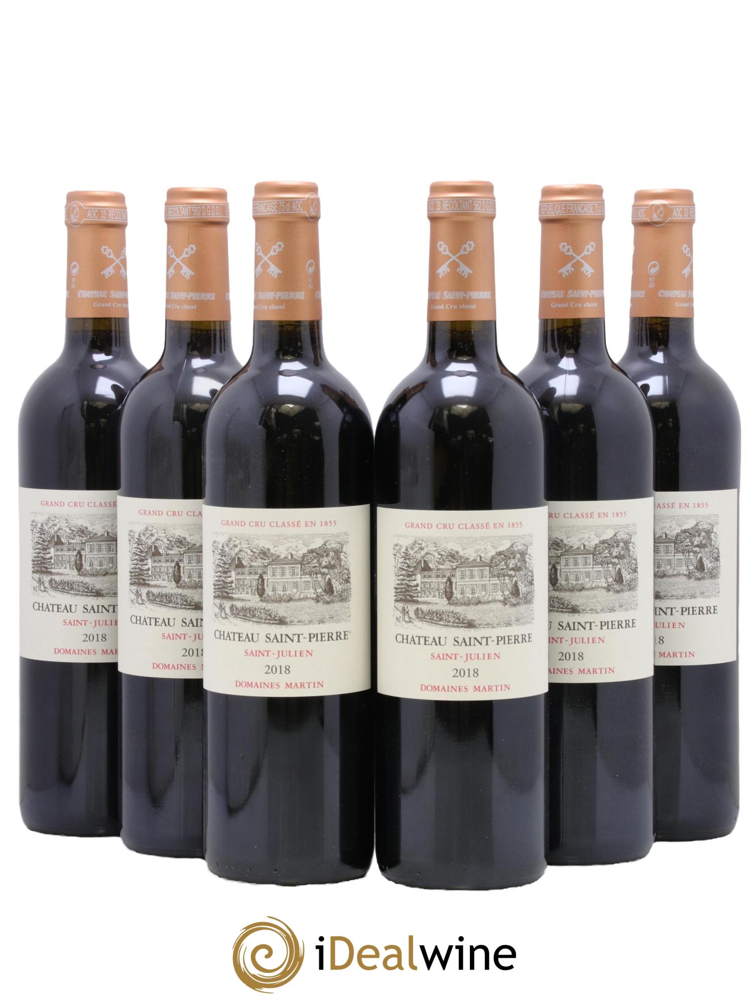 Château Saint-Pierre 4ème Grand Cru Classé 2018 - Lot de 6 bouteilles - 0