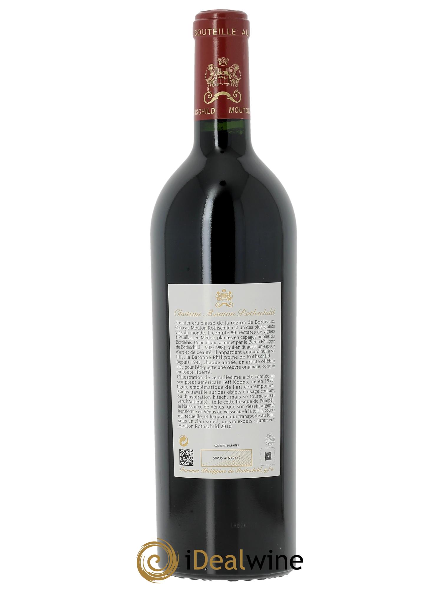 Château Mouton Rothschild 1er Grand Cru Classé (CBO à partir de 6 bts) 2010 - Lot de 1 bouteille - 1