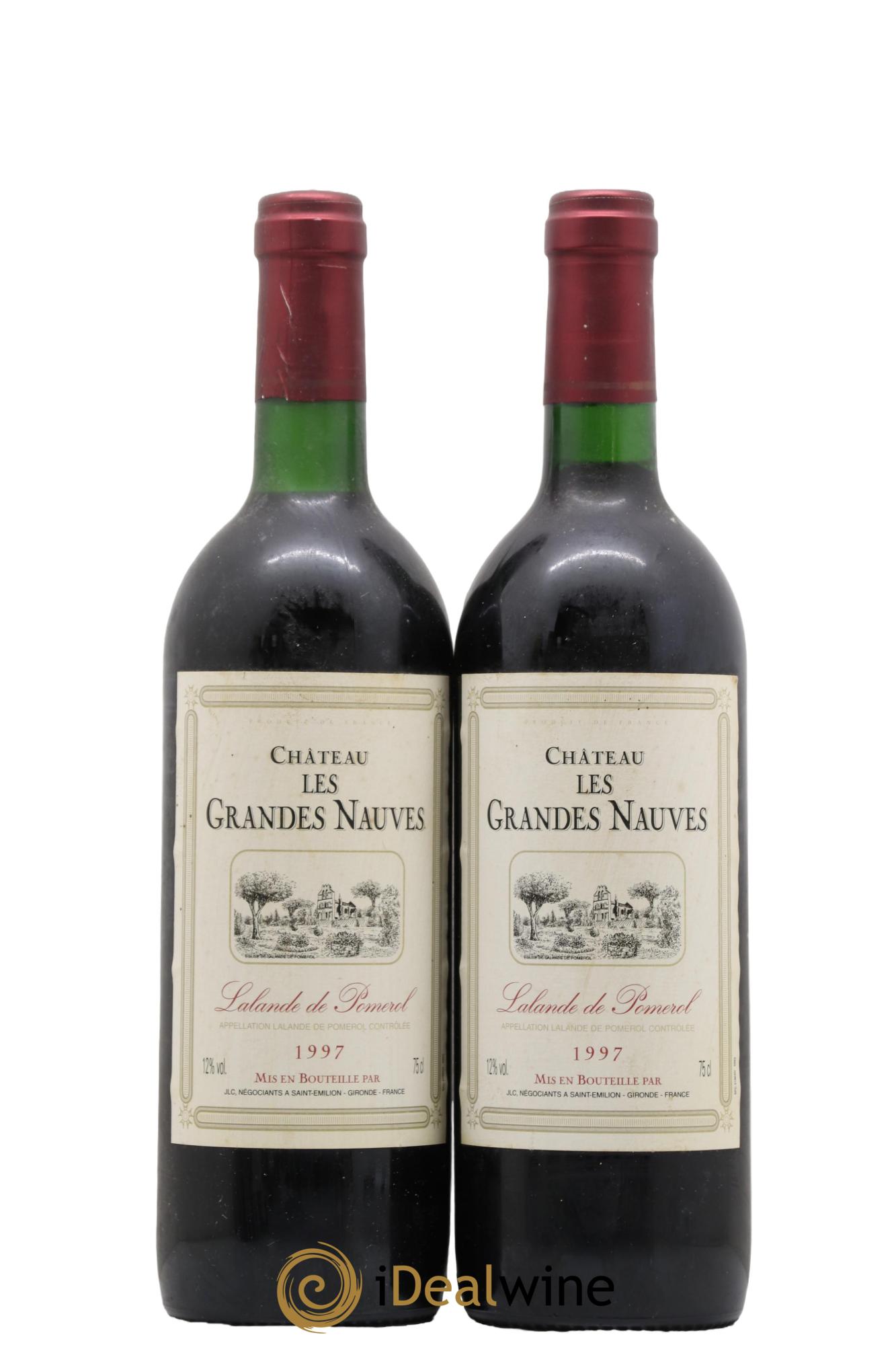 Lalande-de-Pomerol Château les Grandes Nauves 1997 - Lot de 2 bouteilles - 0
