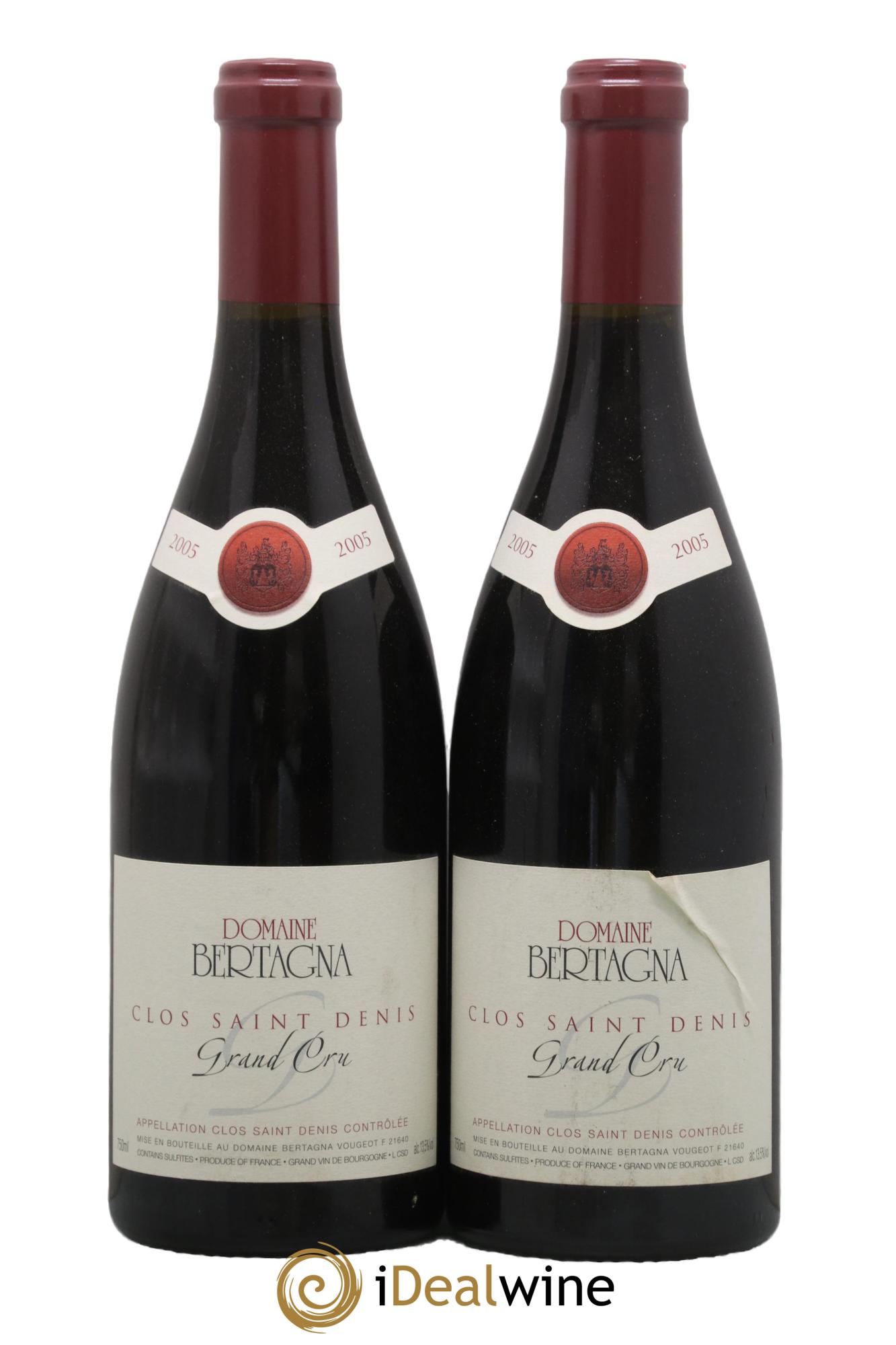 Clos Saint-Denis Grand Cru Bertagna 2005 - Lot of 2 bottles - 0