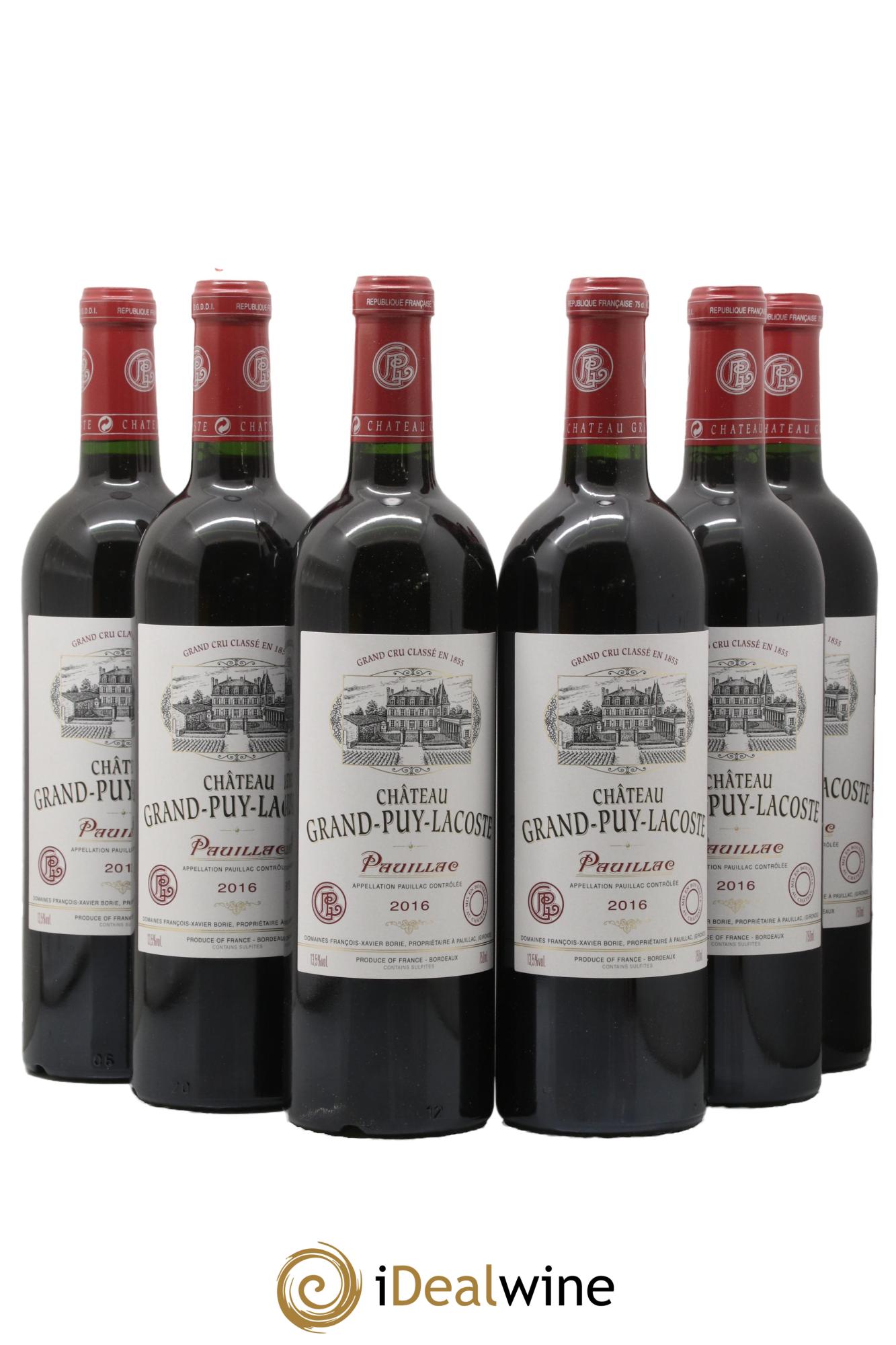 Château Grand Puy Lacoste 5ème Grand Cru Classé 2016 - Lot of 6 bottles - 0