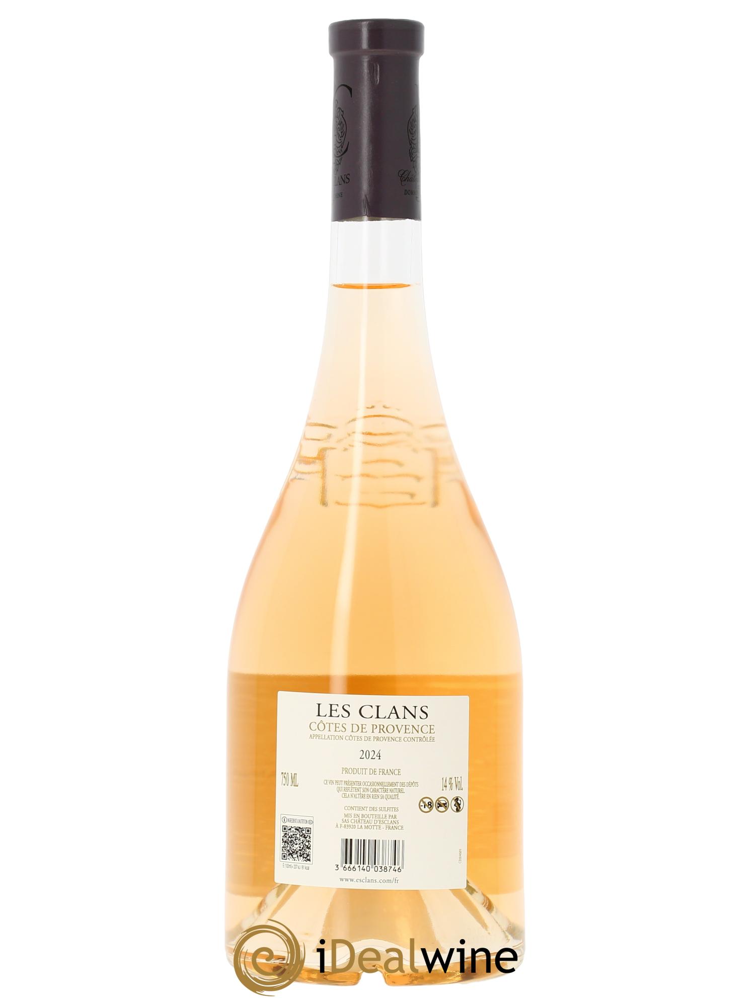 Côtes de Provence Les Clans Château d'Esclans 2024 - Lot of 1 bottle - 1