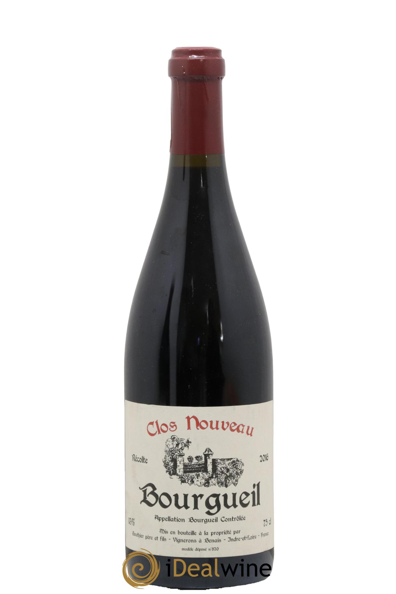 Bourgueil Clos Nouveau Domaine du Bel Air 2016 - Lot de 1 bouteille - 0