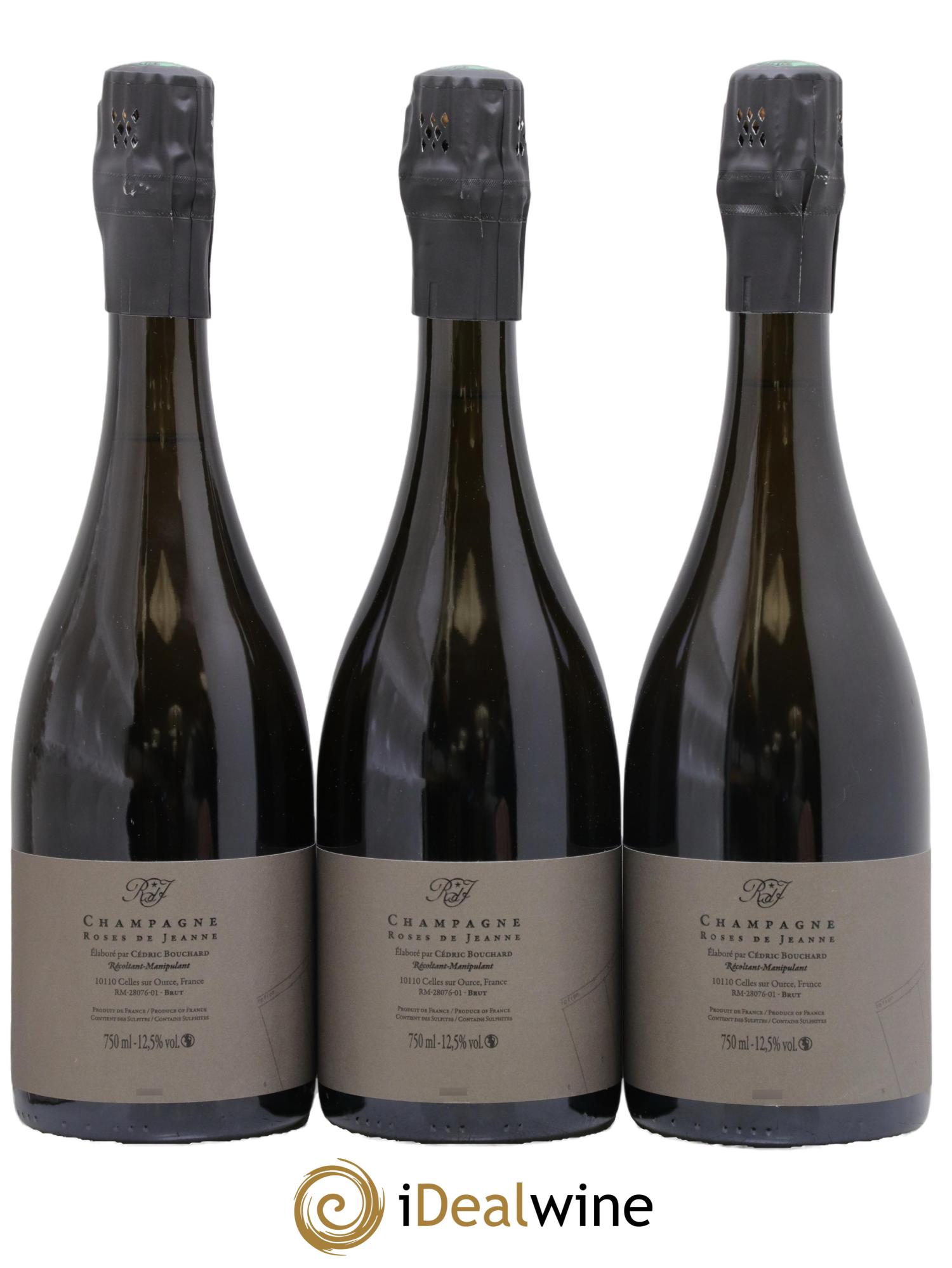 Roses de Jeanne Côte de Val Vilaine Blanc de Noirs Cédric Bouchard 2022 - Lot of 3 bottles - 1