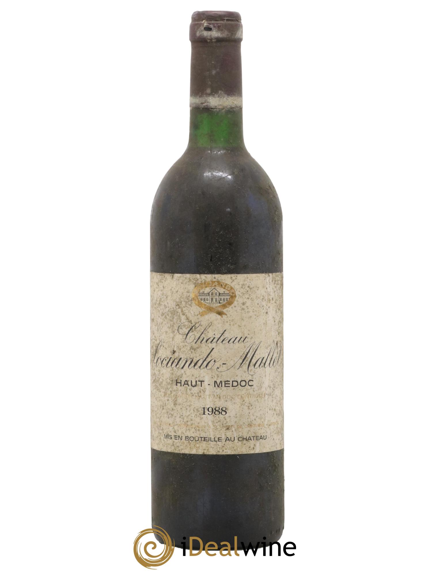 Château Sociando Mallet 1988 - Lot de 1 bouteille - 0
