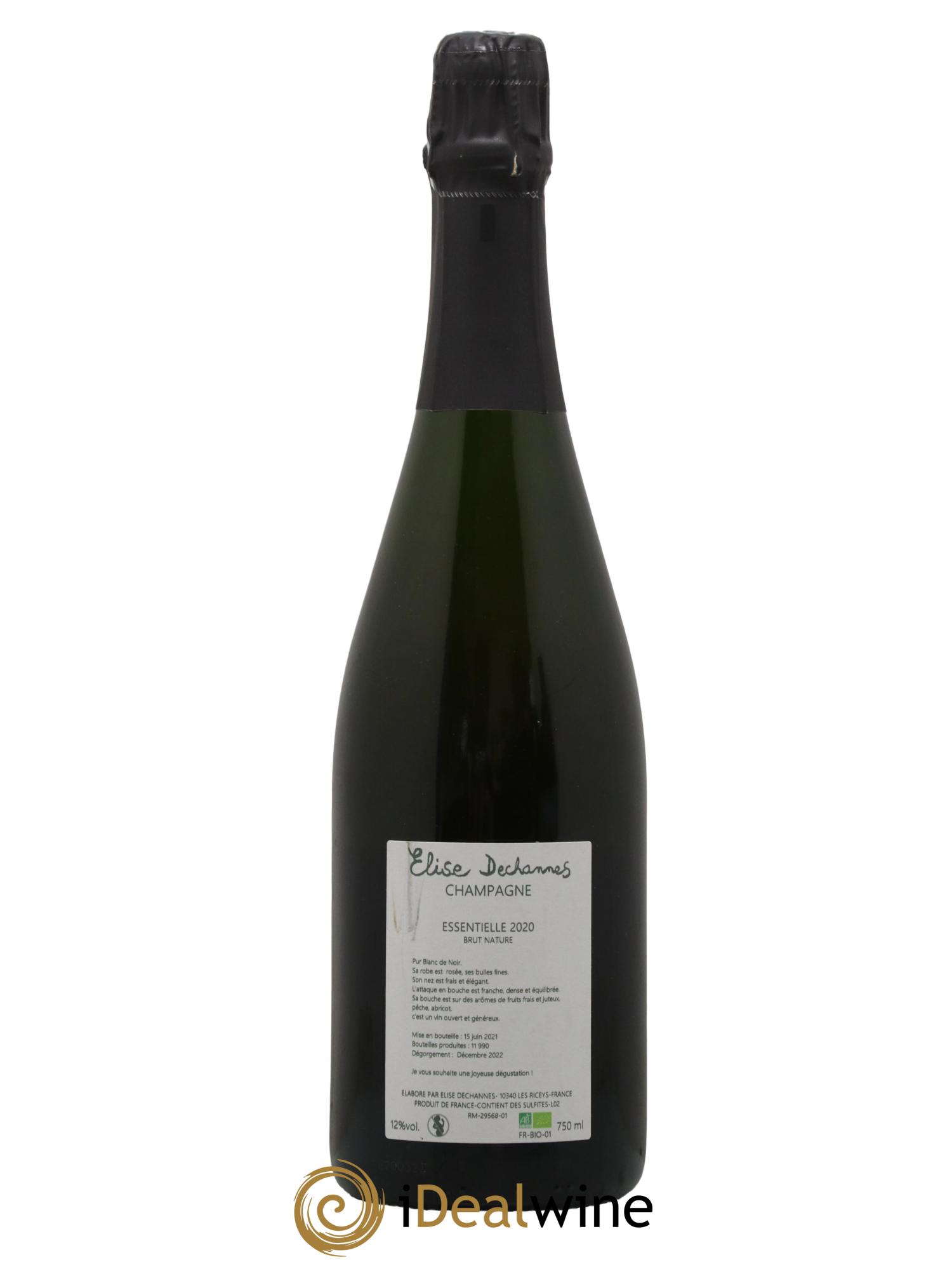 Essentielle Blanc de Noirs Extra-Brut Elise Dechannes (Domaine) 2020 - Lot de 1 bouteille - 1