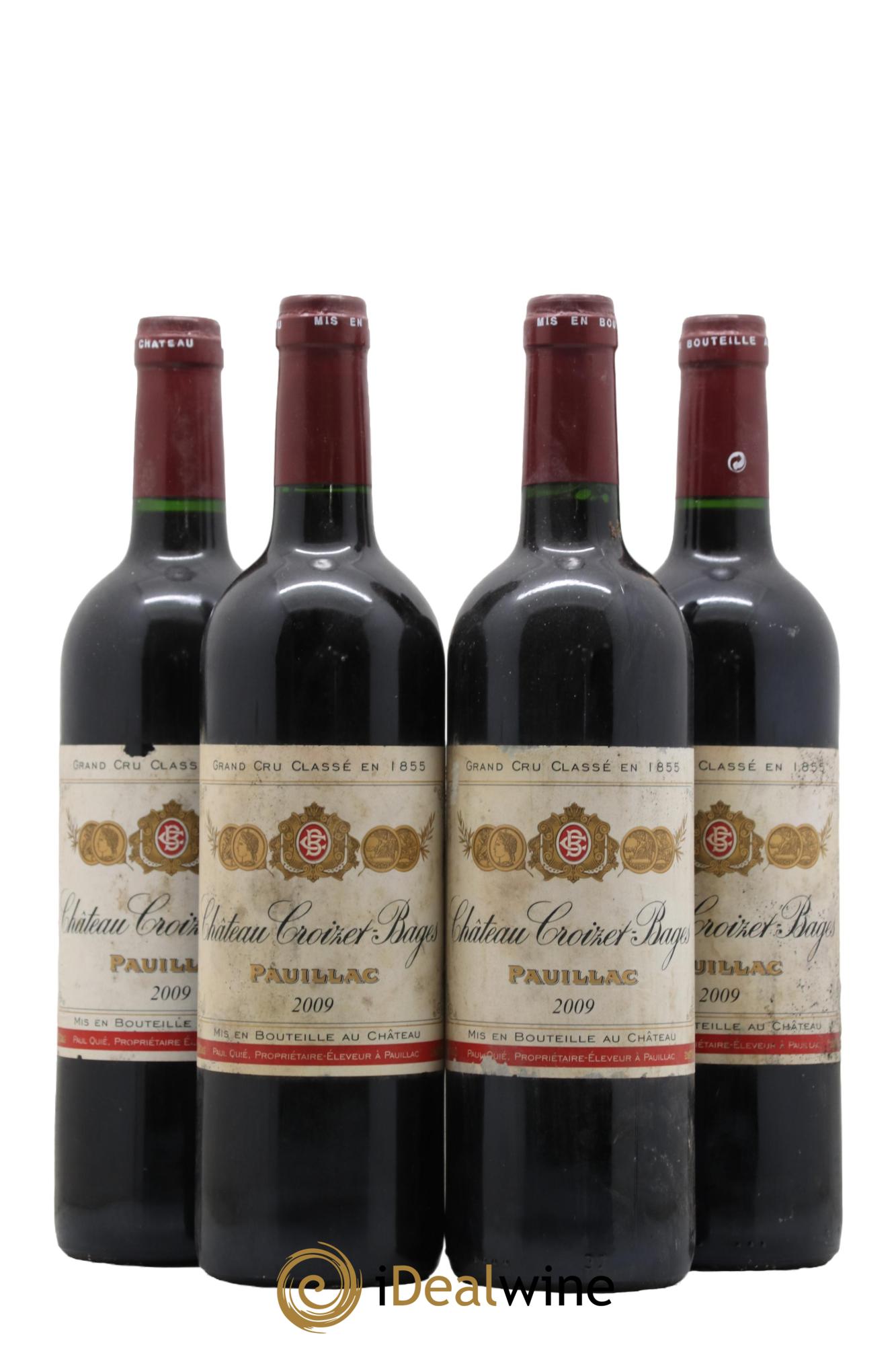 Château Croizet Bages 5ème Grand Cru Classé 2009 - Lot de 4 bouteilles - 0