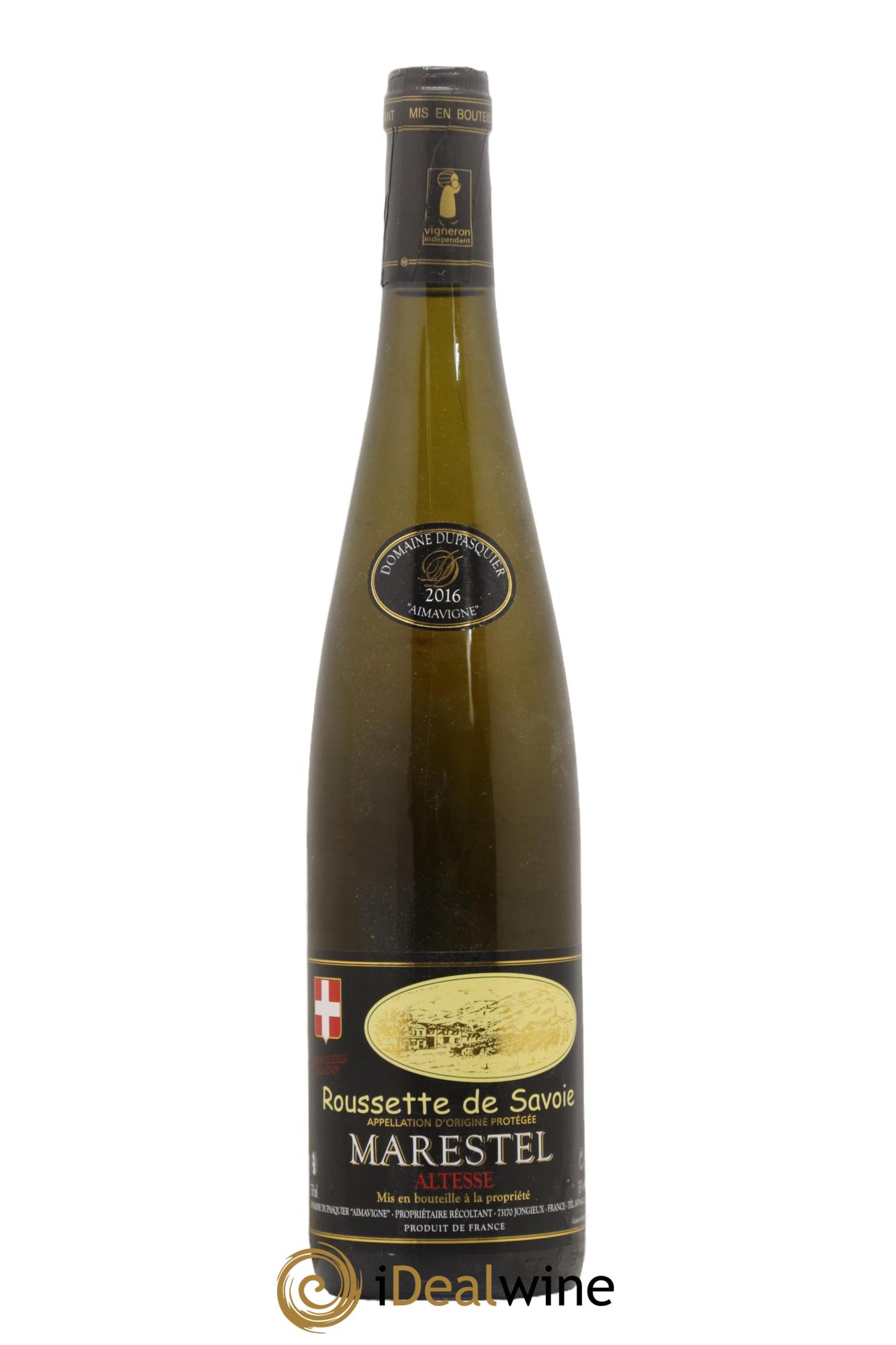 Vin de Savoie Roussette De Savoie Marestel Dupasquier 2016 - Lot de 1 bouteille - 0