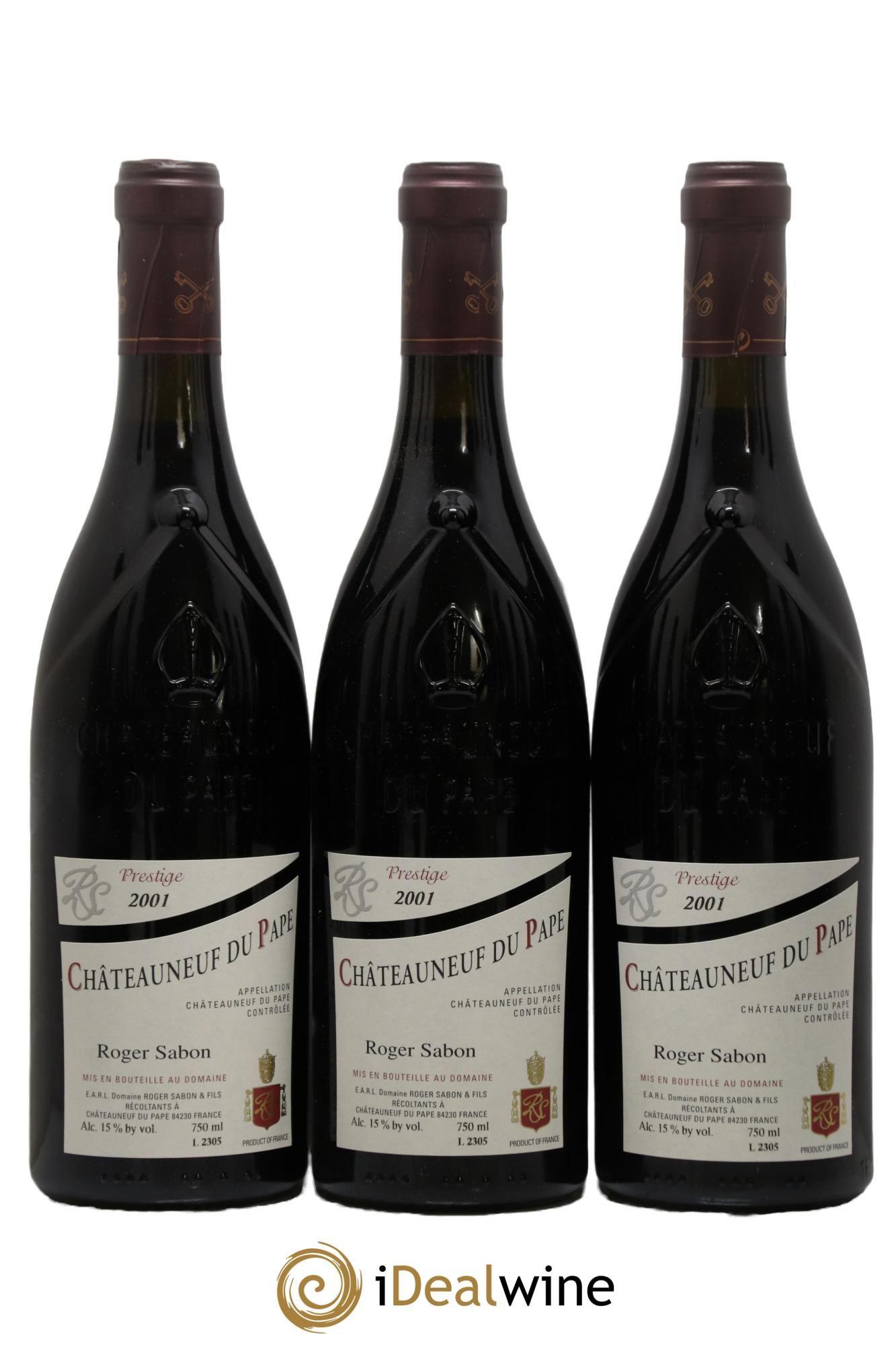 Châteauneuf-du-Pape Cuvée Prestige Roger Sabon (Domaine)  2001 - Lot de 12 bouteilles - 3