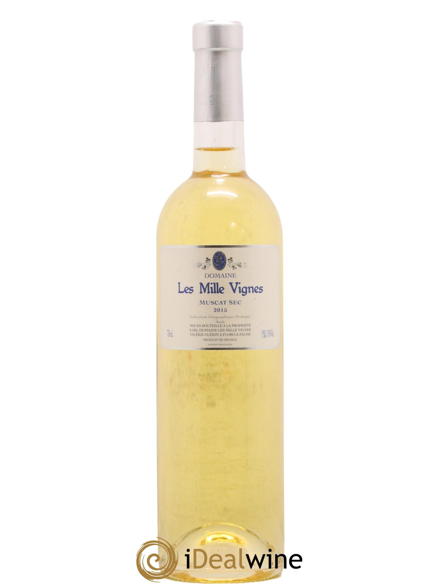 Languedoc IGP Aude Muscat sec Domaine Les Mille Vignes 2015 - Lot de 1 bouteille - 0