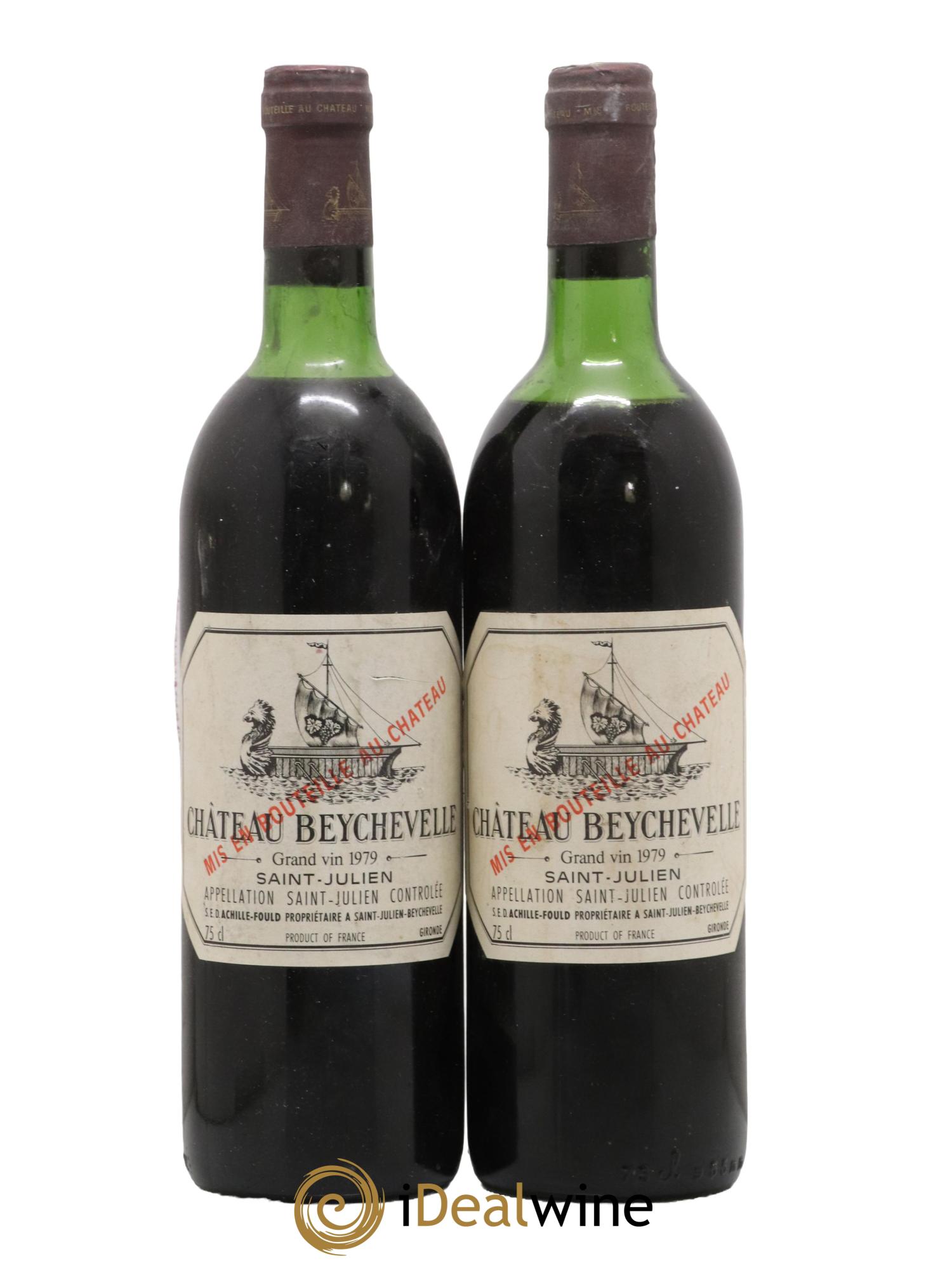 Château Beychevelle 4ème Grand Cru Classé 1979 - Lot de 2 bouteilles - 0