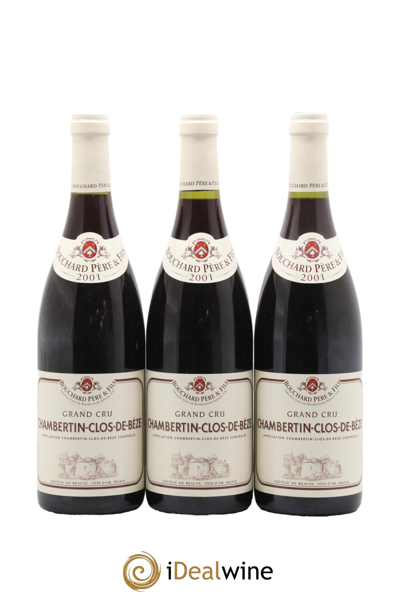 Chambertin Clos de Bèze Grand Cru Bouchard Père & Fils 2001 - Posten von 3 Flaschen - 0