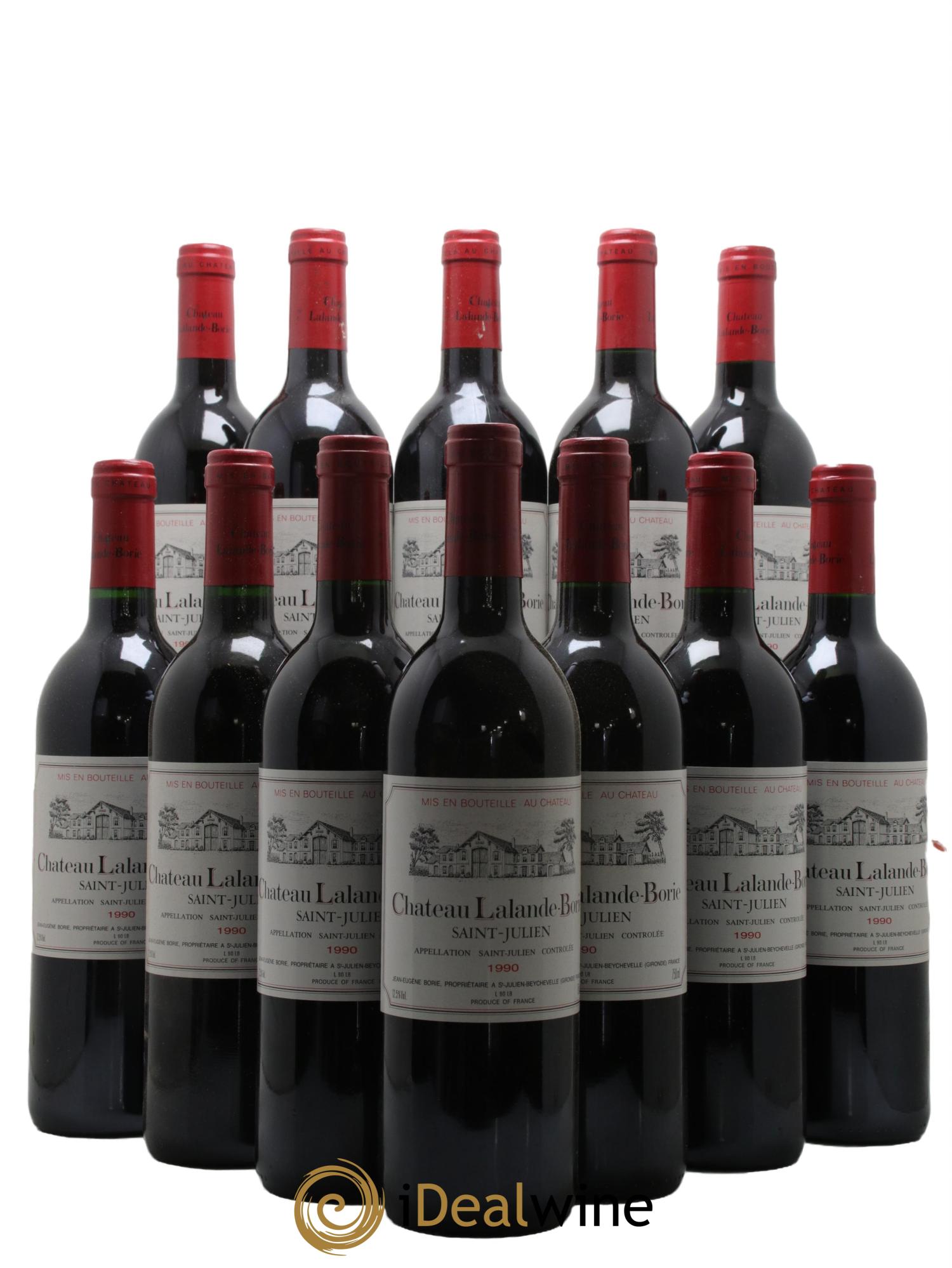 Château Lalande Borie 1990 - Lot de 12 bouteilles - 0