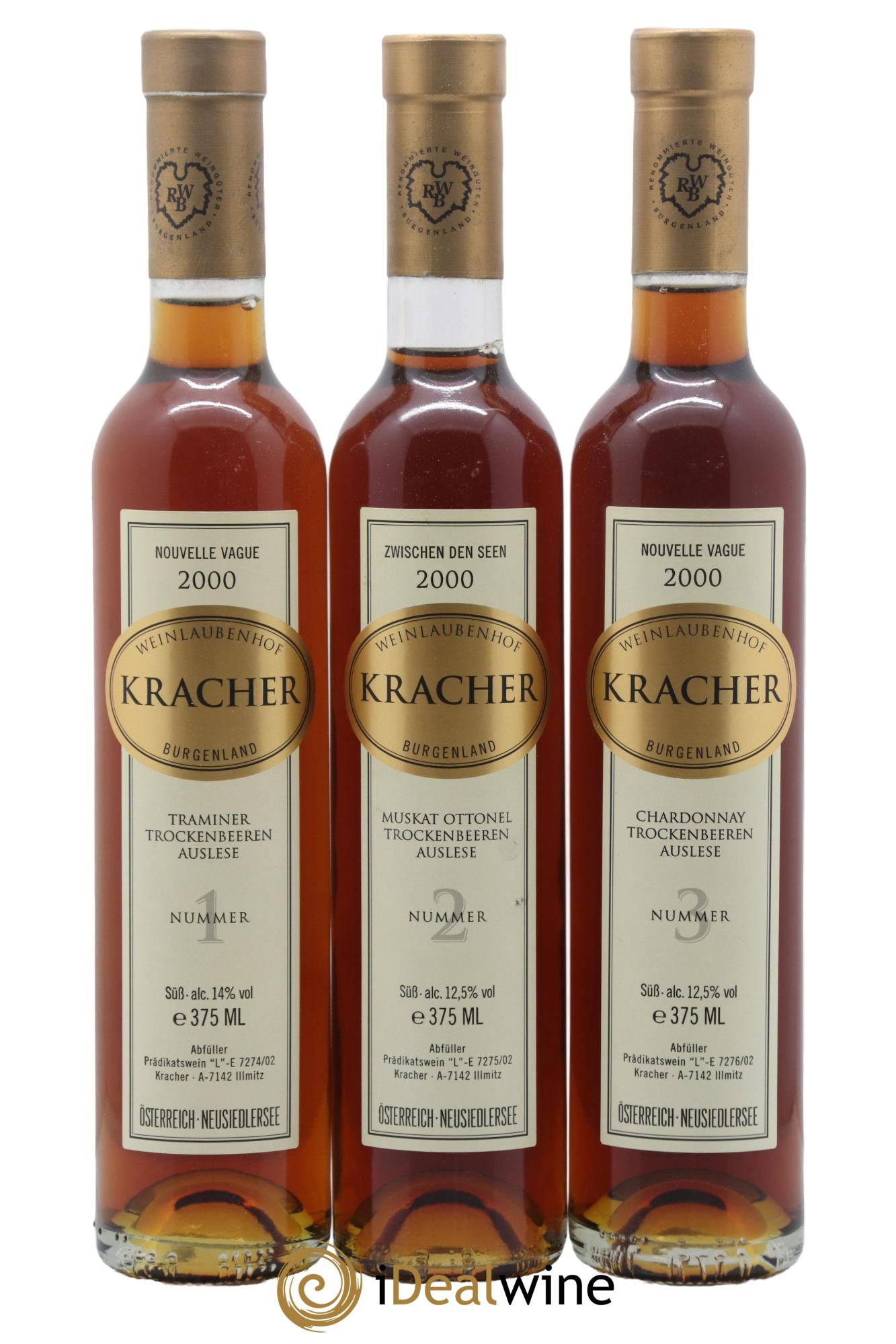 Autriche Coffret TBA de 1 à 10 Kracher - Lotto di 10 mezze bottiglie - 3