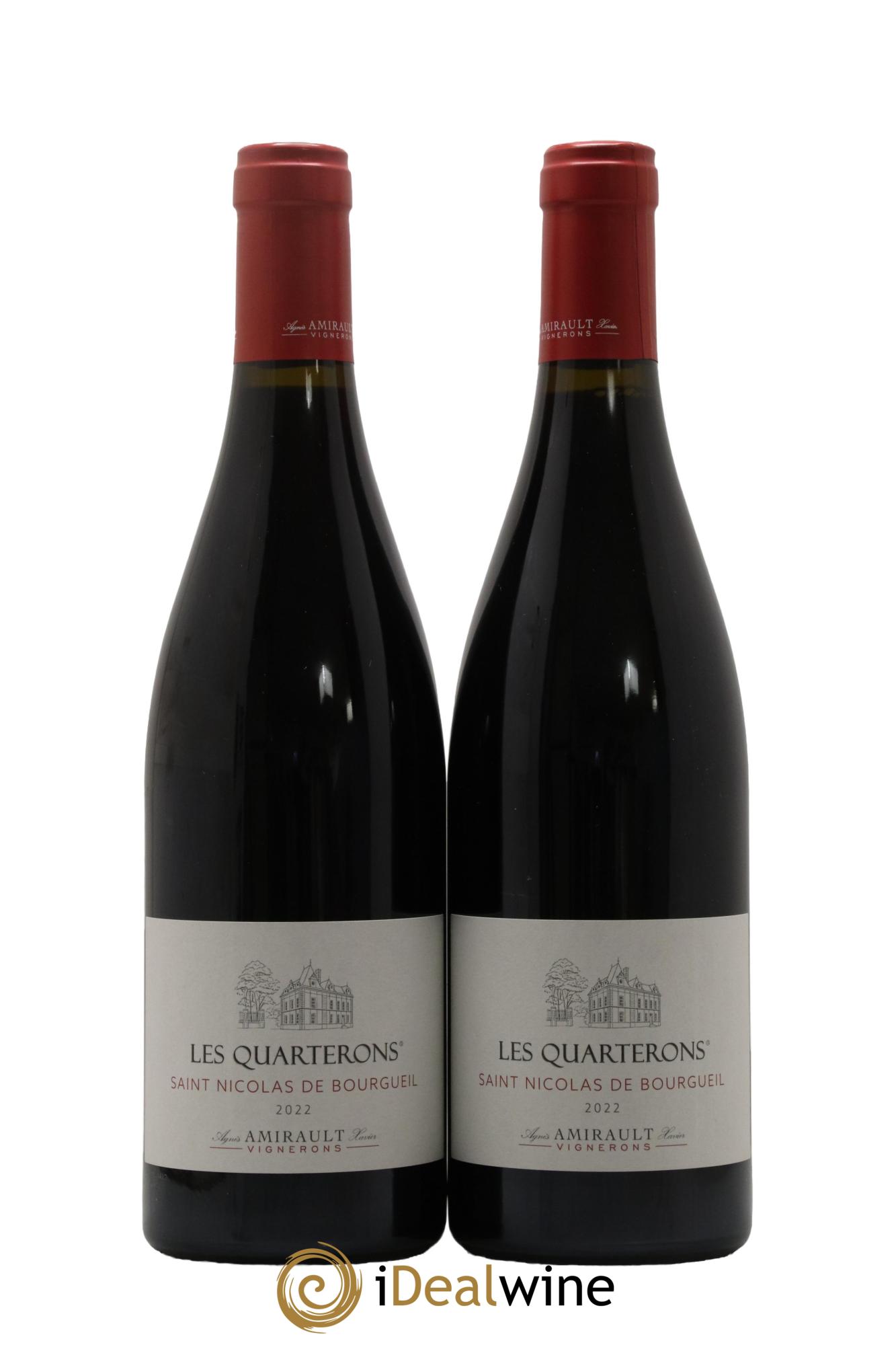 Saint-Nicolas de Bourgueil Les Quarterons Agnès et Xavier Amirault 2022 - Lot de 2 bouteilles - 0